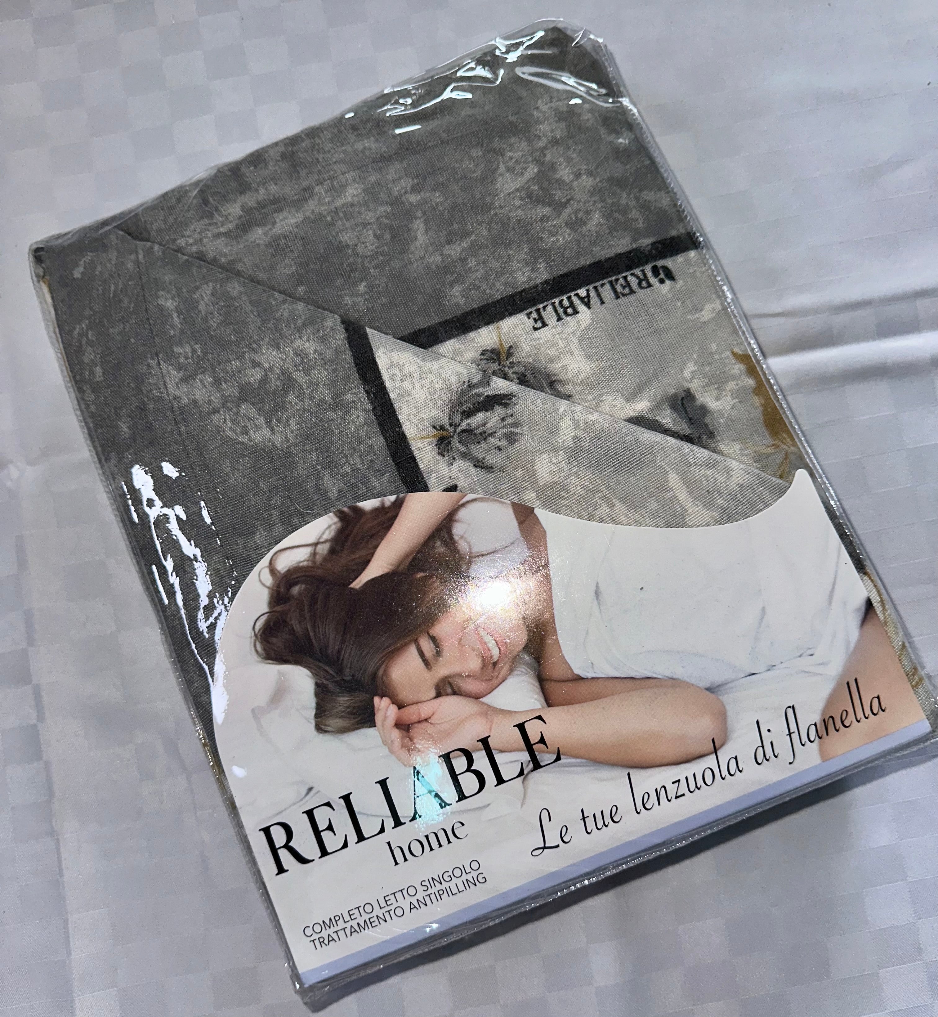 COMPLETO LENZUOLA IN FLANELLA PER LETTO SINGOLO Lenzuolo sopra,Lenzuolo sotto con angoli e Federa