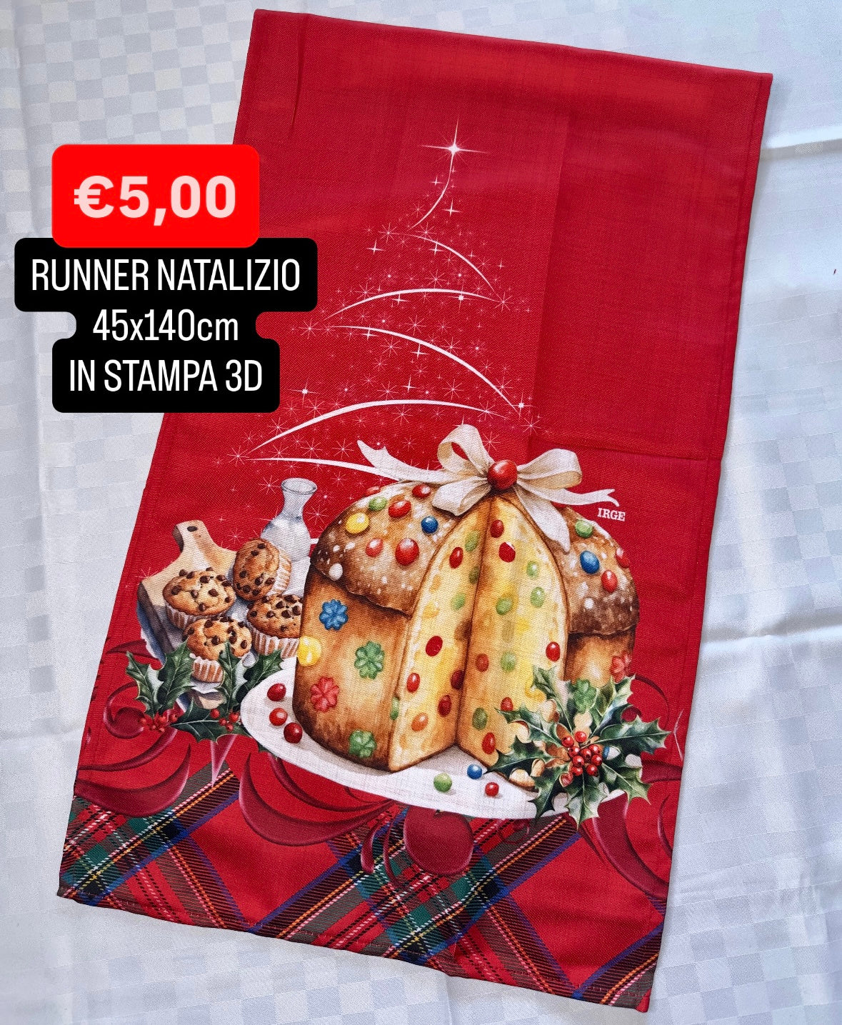 RUNNER NATALIZIO 45x140cm IN STAMPA 3D