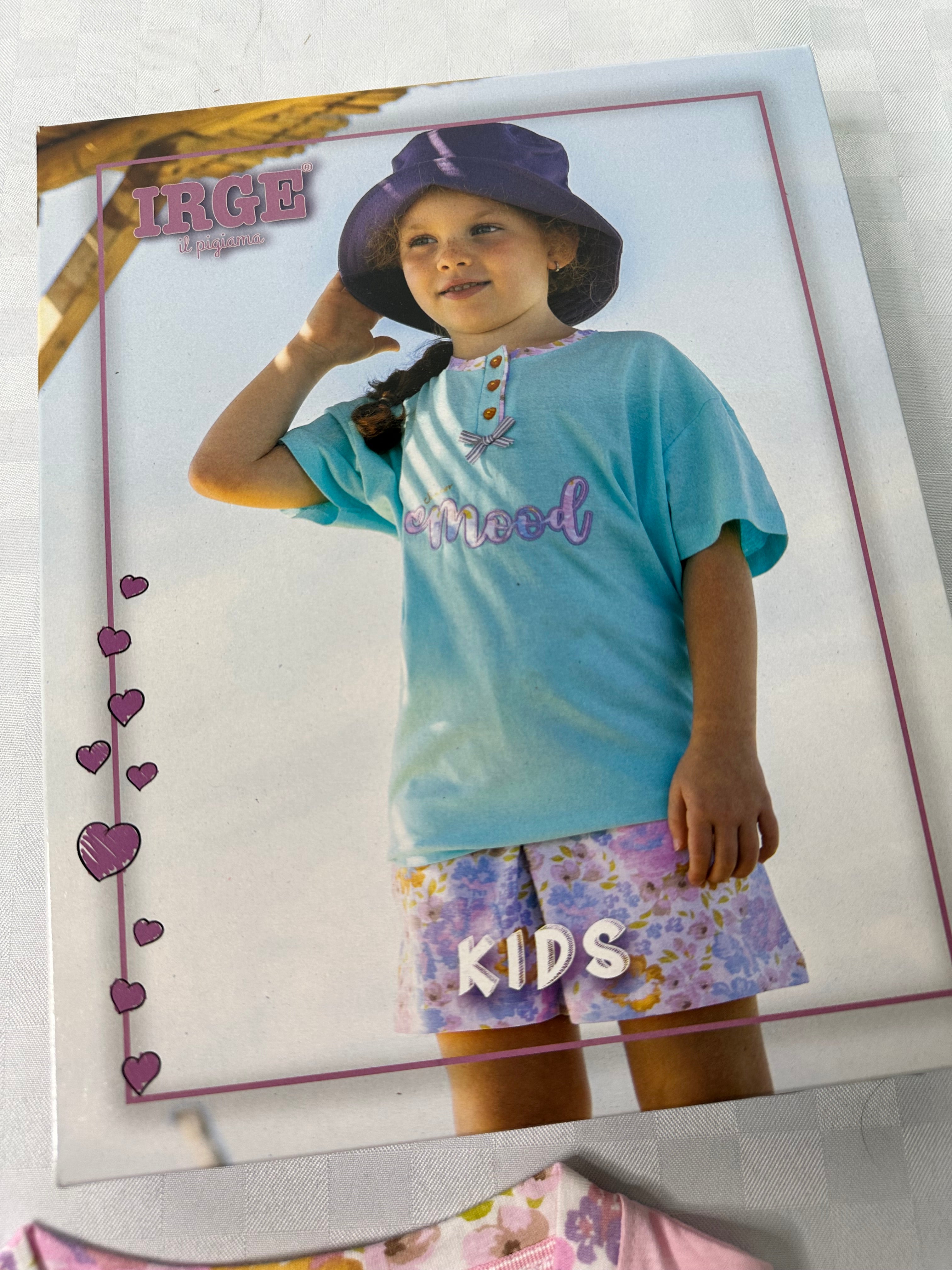 PIGIAMA BIMBA IN 100% COTONE MEZZA MANICA E PANTALONCINO Irge