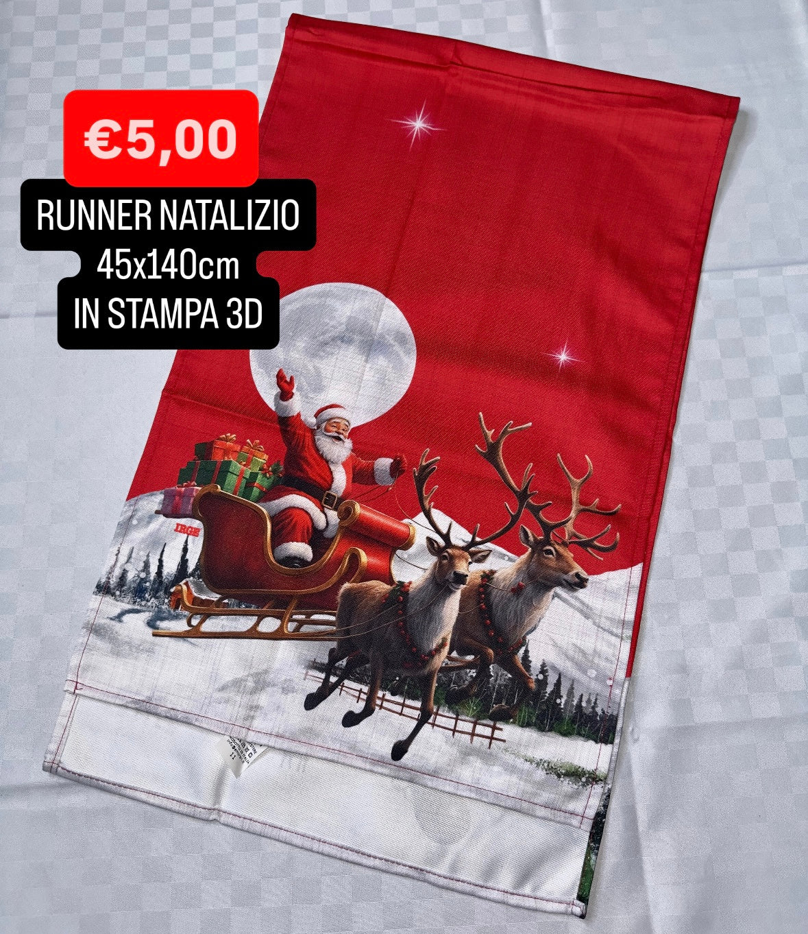 RUNNER NATALIZIO 45x140cm IN STAMPA 3D