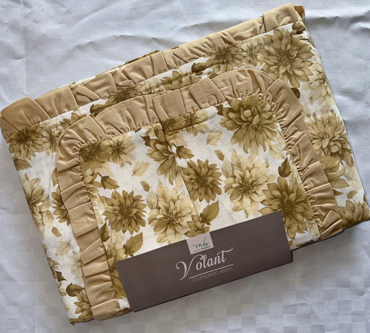 COMPLETO LENZUOLA MATRIMONIALE CON VOILANT Polycotton contiene Lenzuolo sopra, Lenzuolo sotto con angoli e due federe