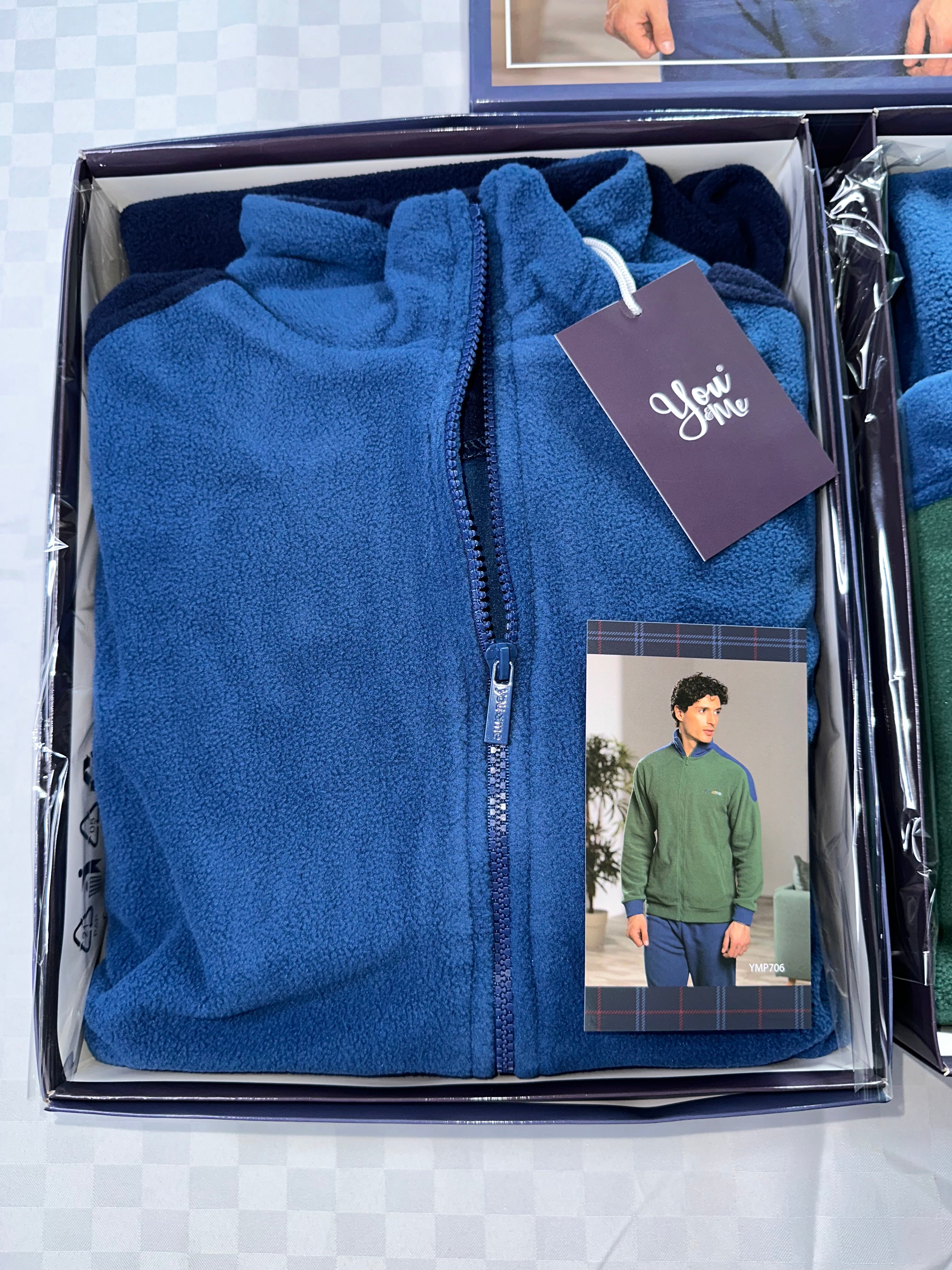 PIGIAMA UOMO IN MORBIDO PILE CON CERNIERA Manica lunga e Pantalone lungo