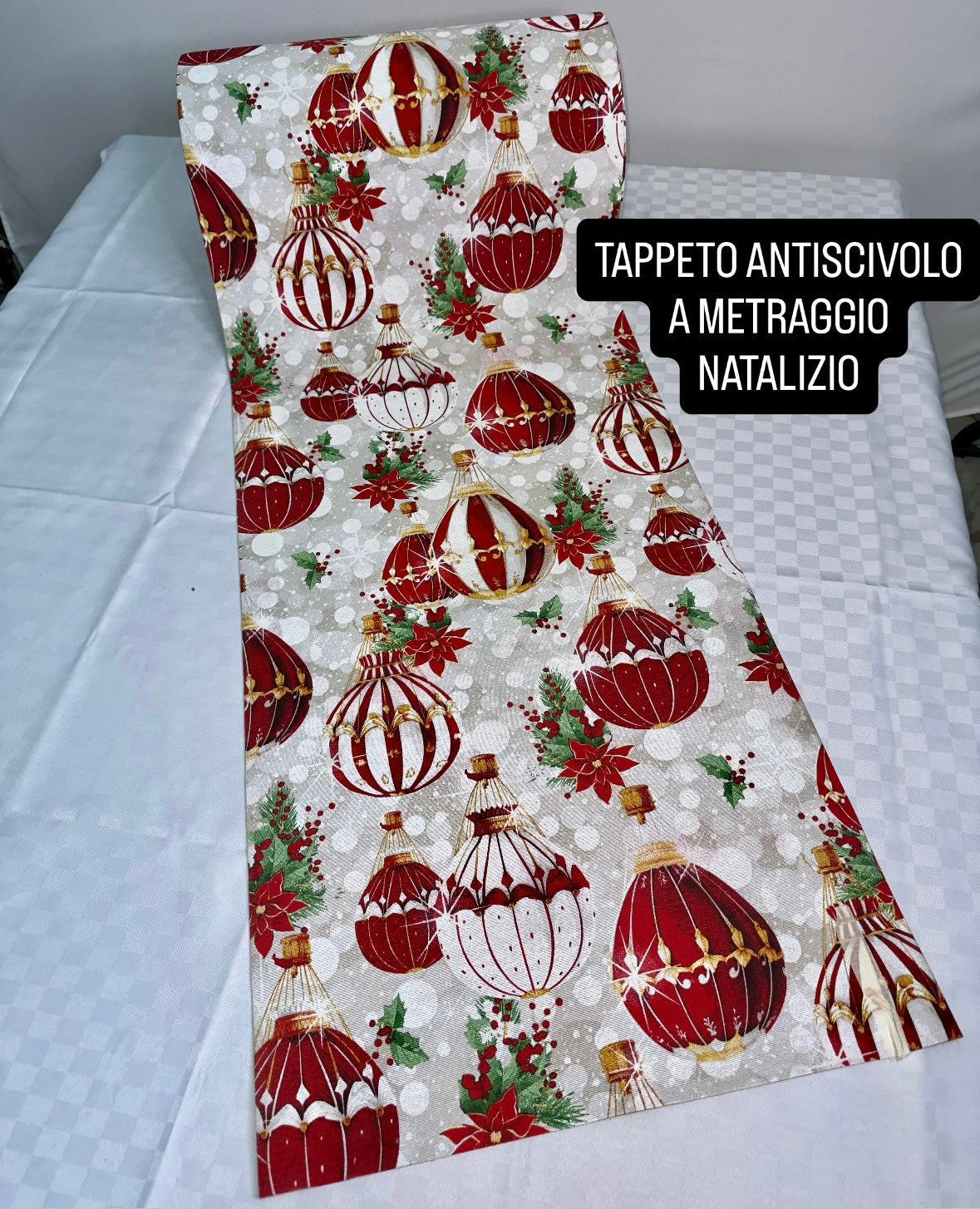 TAPPETO ANTISCIVOLO A METRAGGIO NATALIZIO