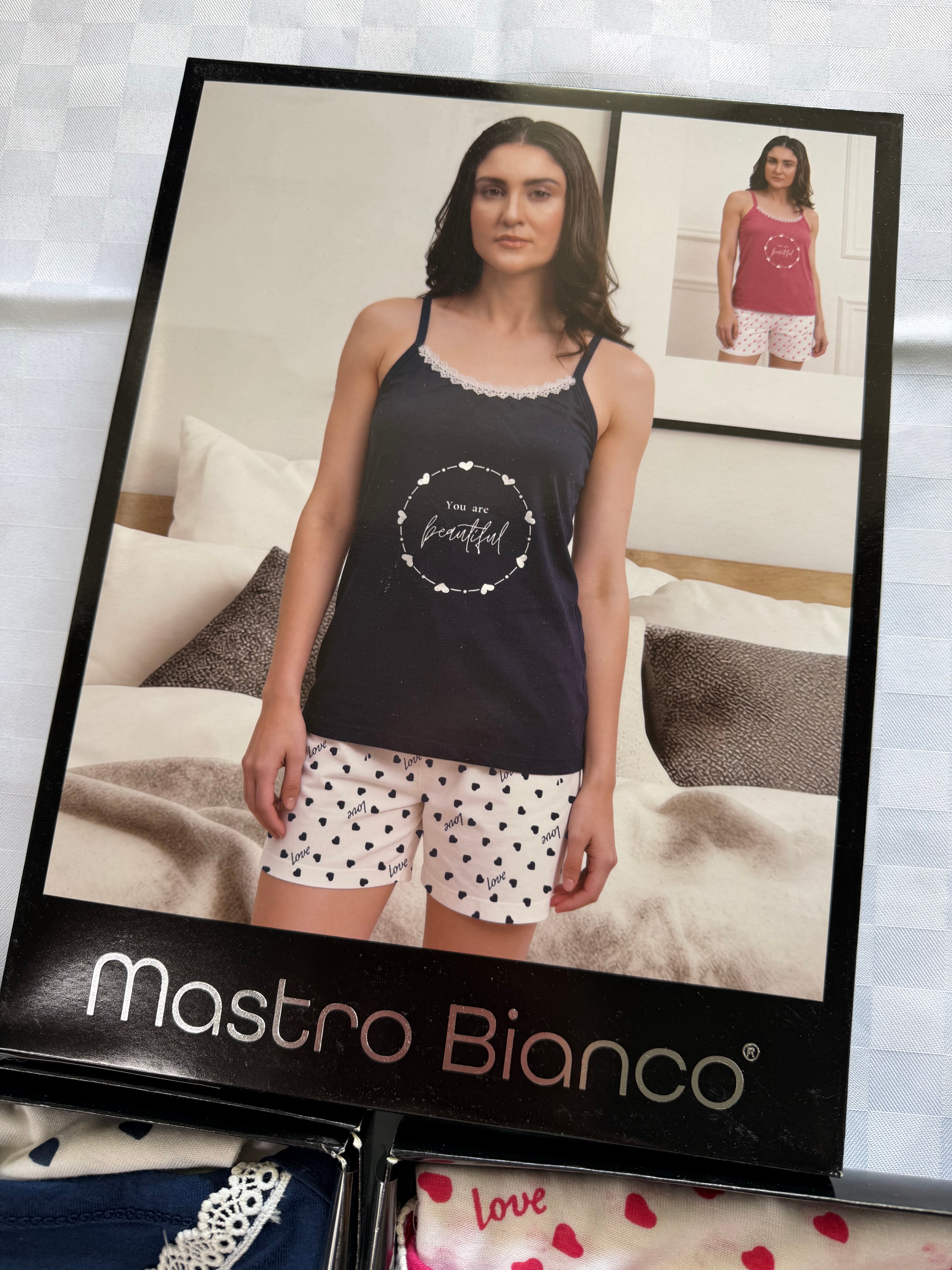 PIGIAMA DONNA Bretelline e Pantaloncino in cotone