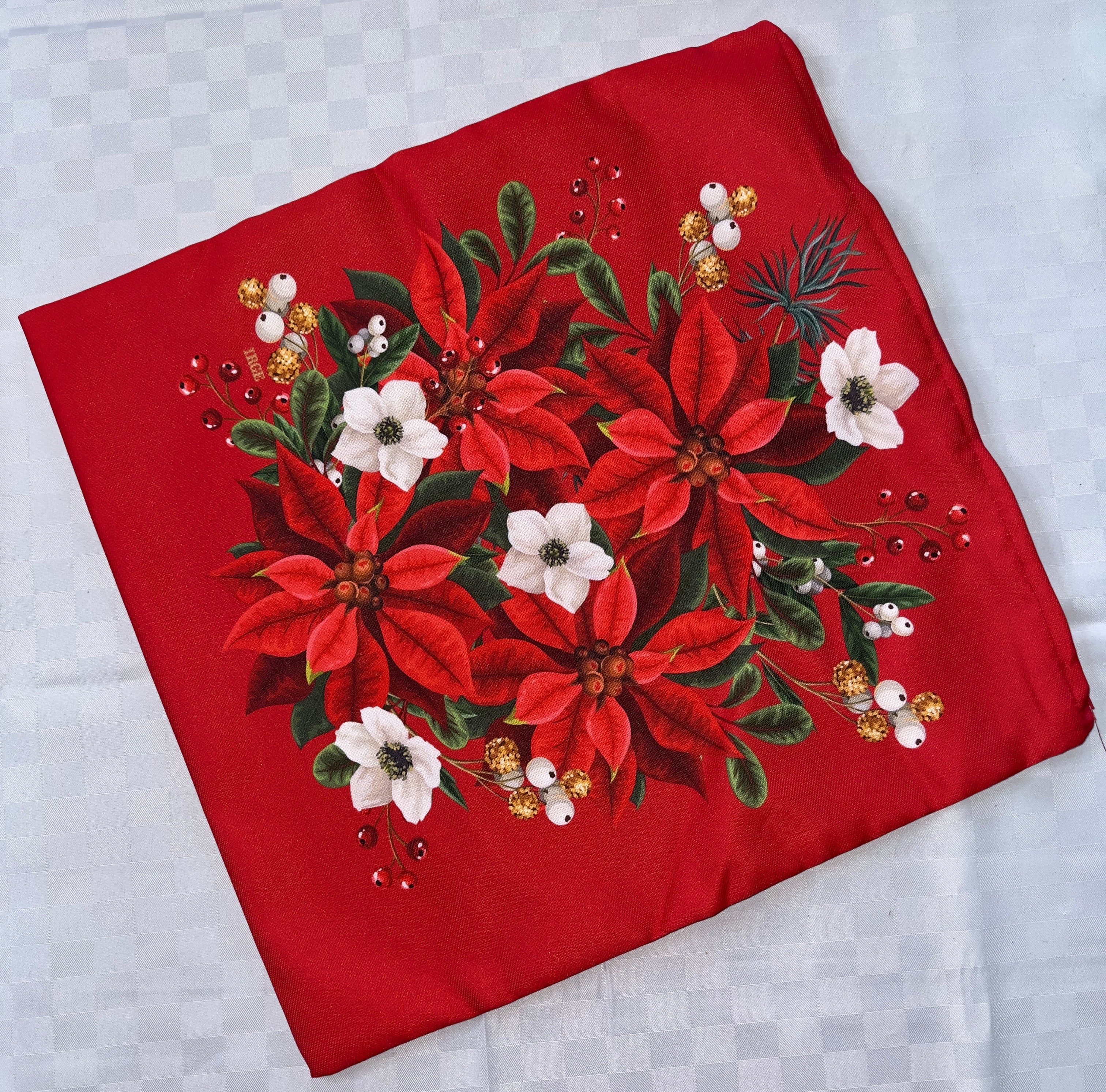 FEDERA PER CUSCINO ARREDO IN STAMPA 3D NATALIZIA CON CERNIERA misura 42x42cm