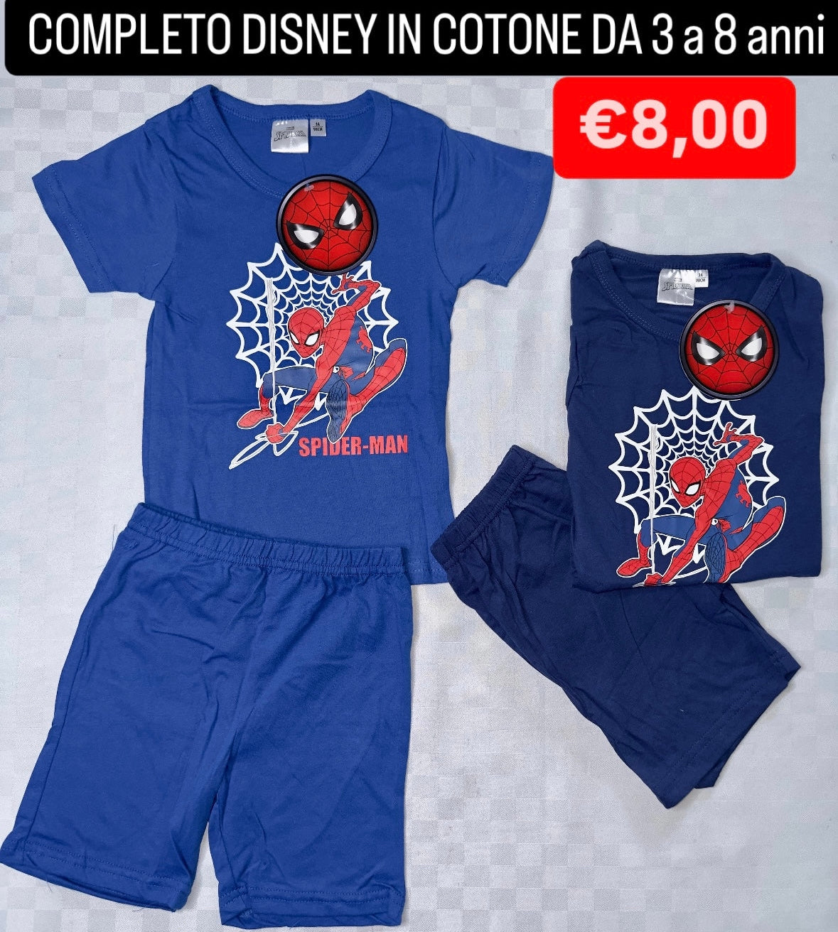 COMPLETO IN COTONE BIMBO Mezza Manica e Pantaloncino