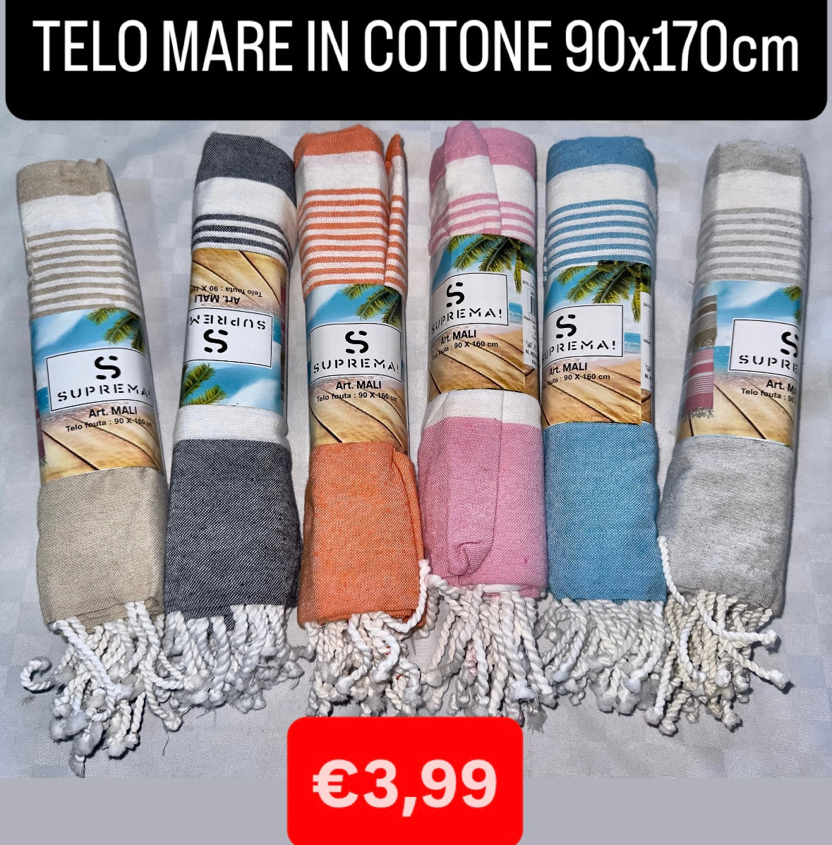 TELO MARE IN COTONE 90x170cm