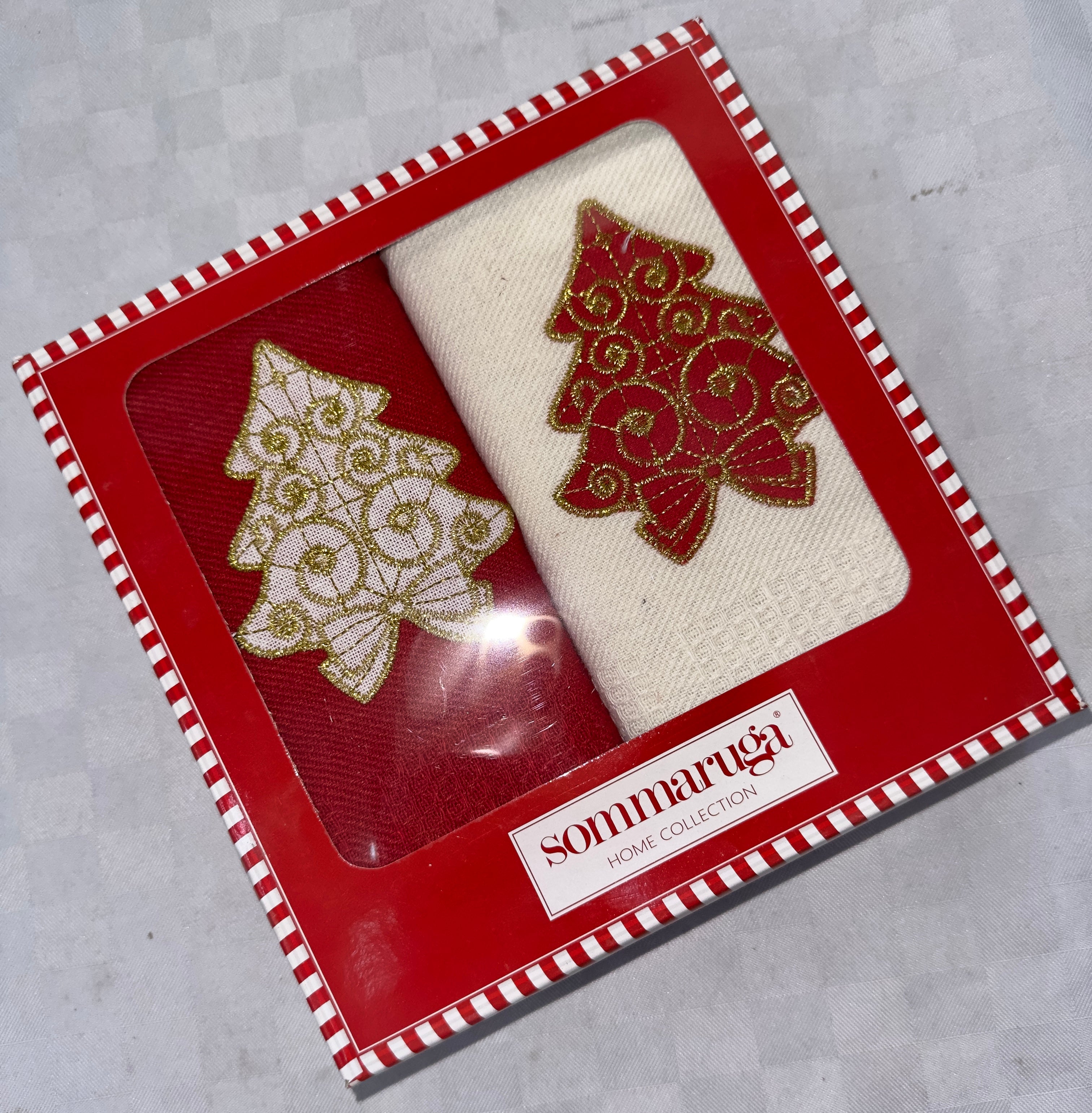 SET 2 PEZZI STROFINACCI CUCINA IN SPUGNA SCATOLATO NATALIZIO