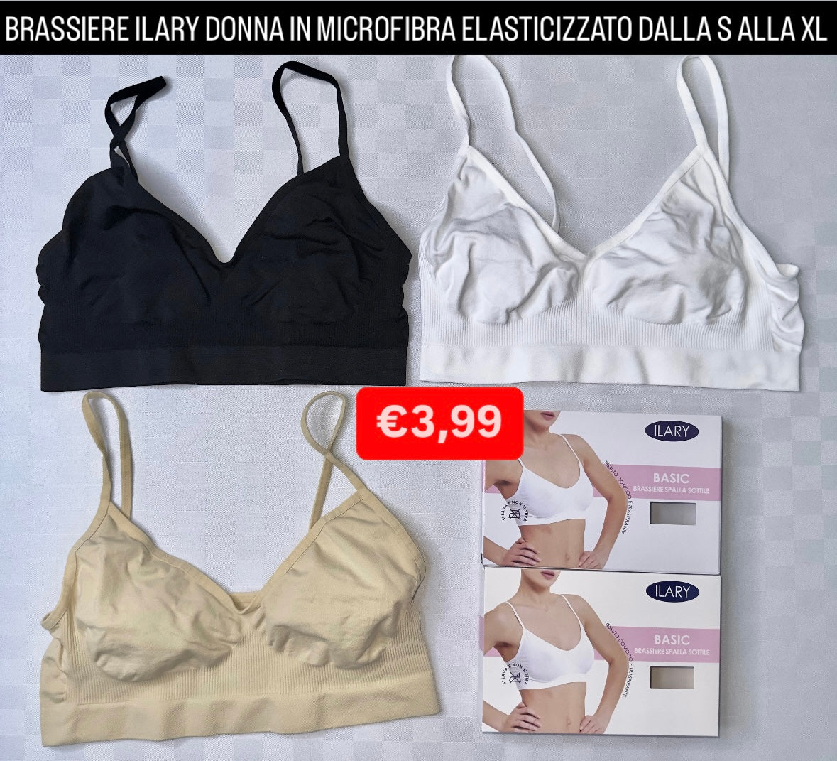 BRASSIERE ILARY DONNA IN MICROFIBRA ELASTICIZZATO