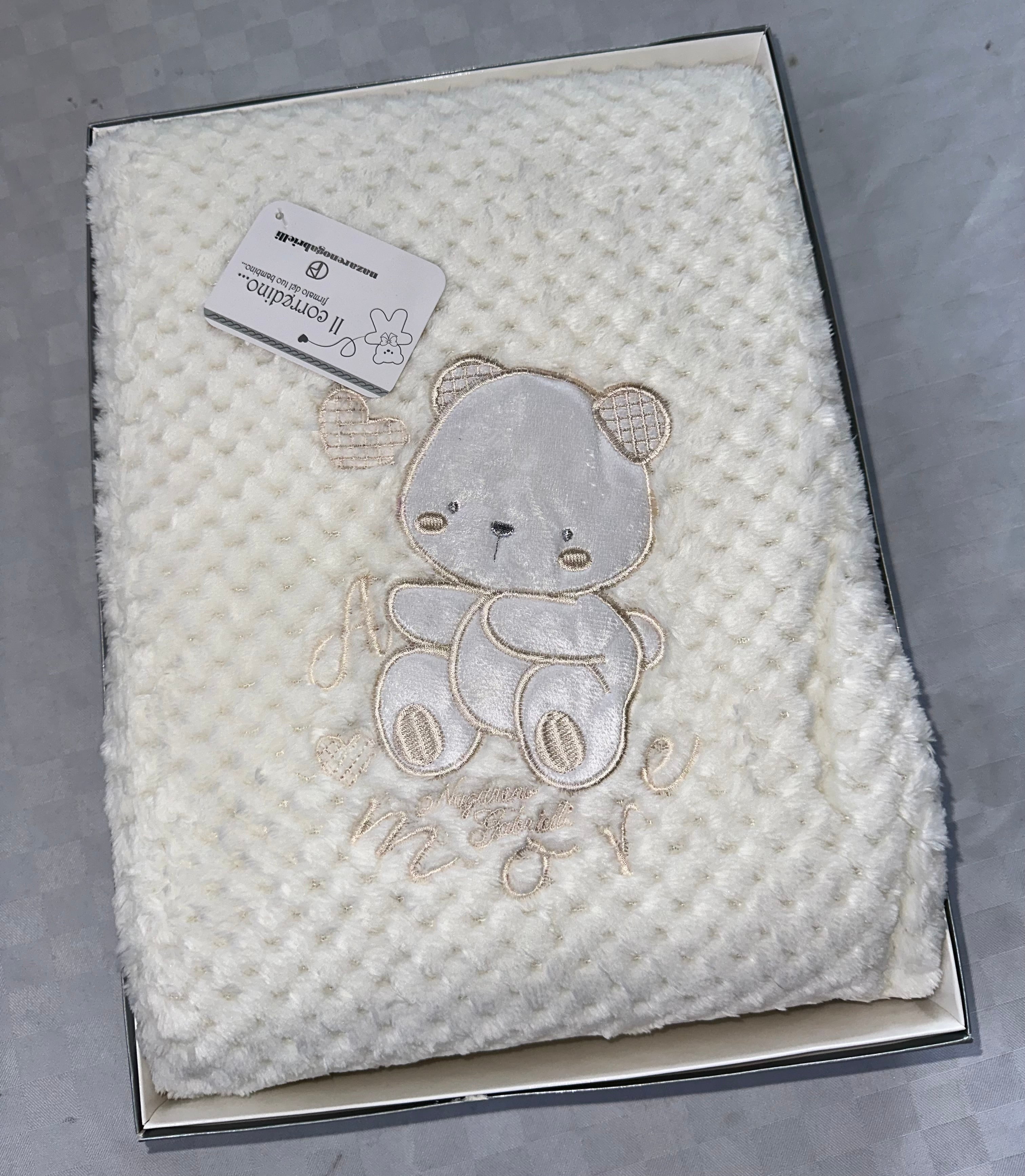 COPERTINA CULLA INVERNALE IN MORBIDO PILE 110x140cm NEONATO