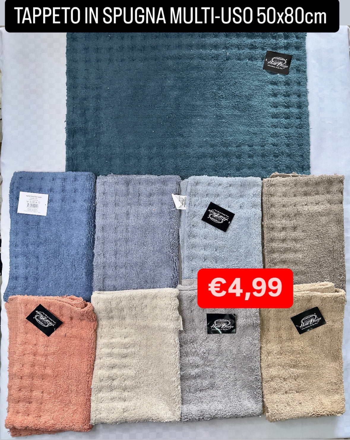 TAPPETO MULTI-USO 50x80cm IN SPUGNA