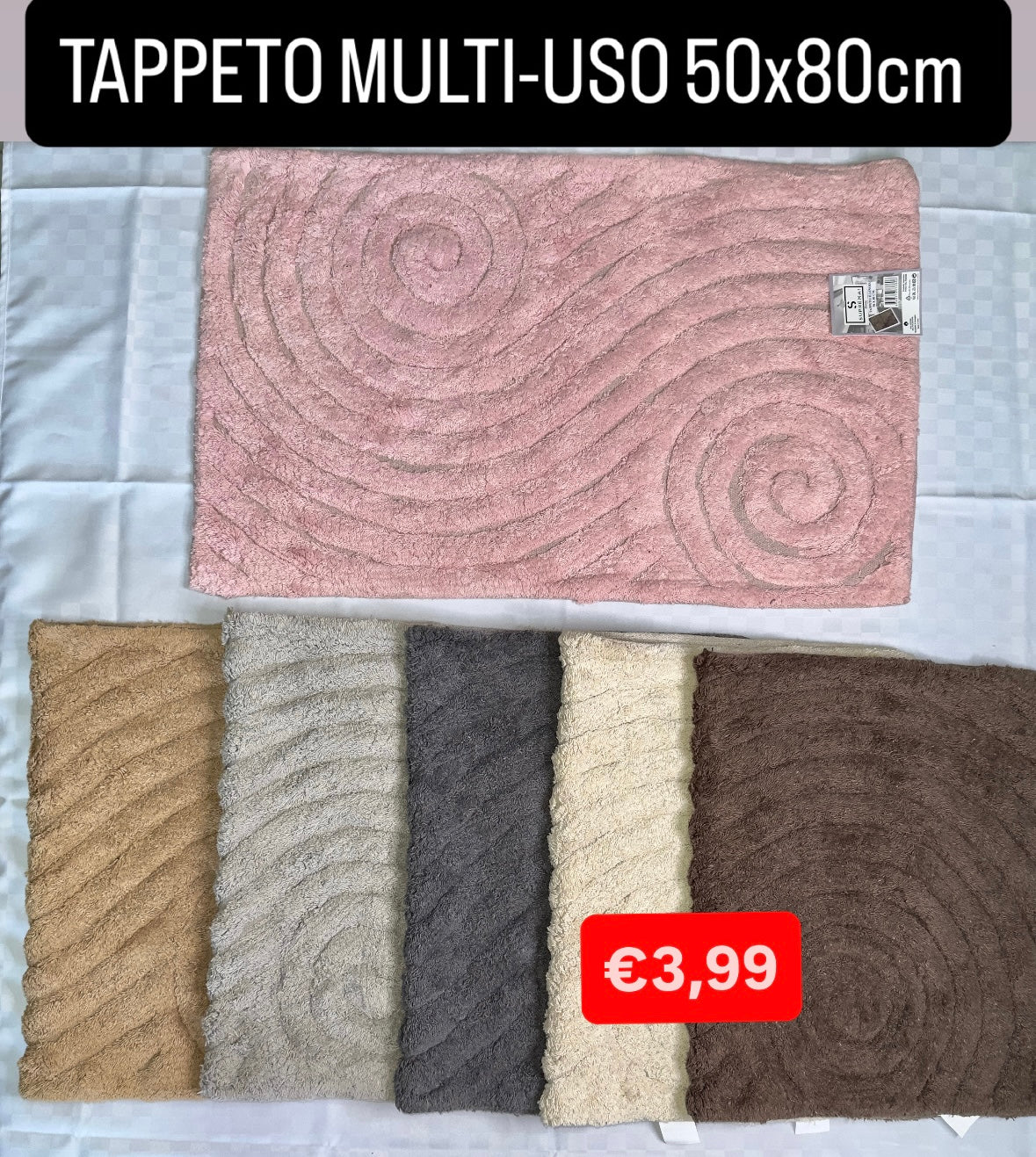 TAPPETO MULTI-USO IN SPUGNA misura 50x80cm