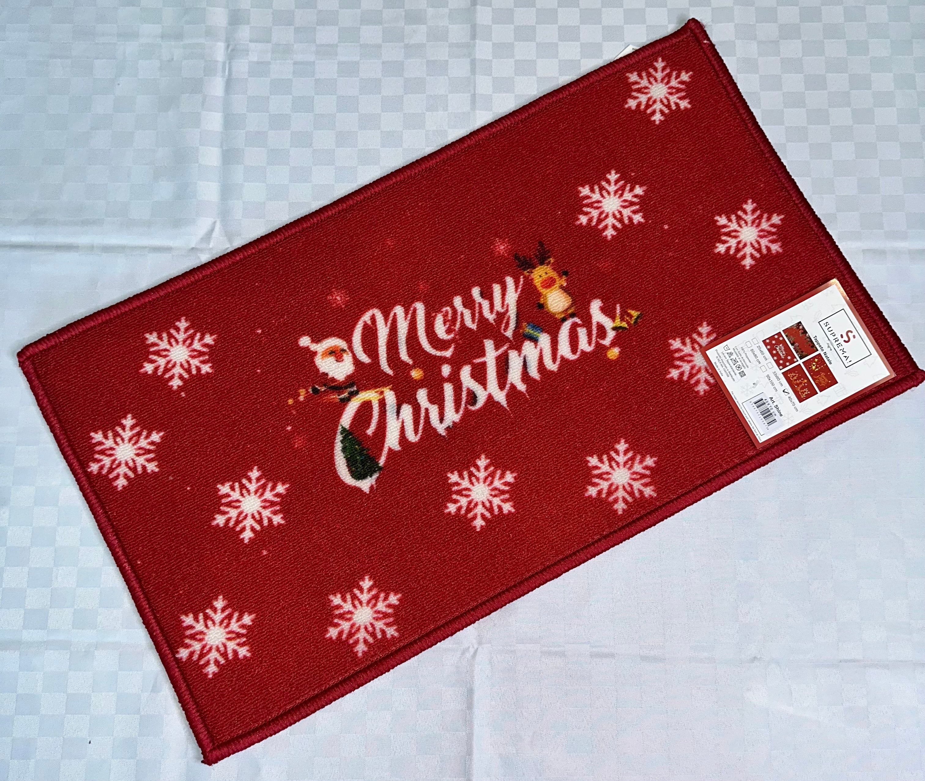 TAPPETO NATALIZIO ANTISCIVOLO misura 40x70cm