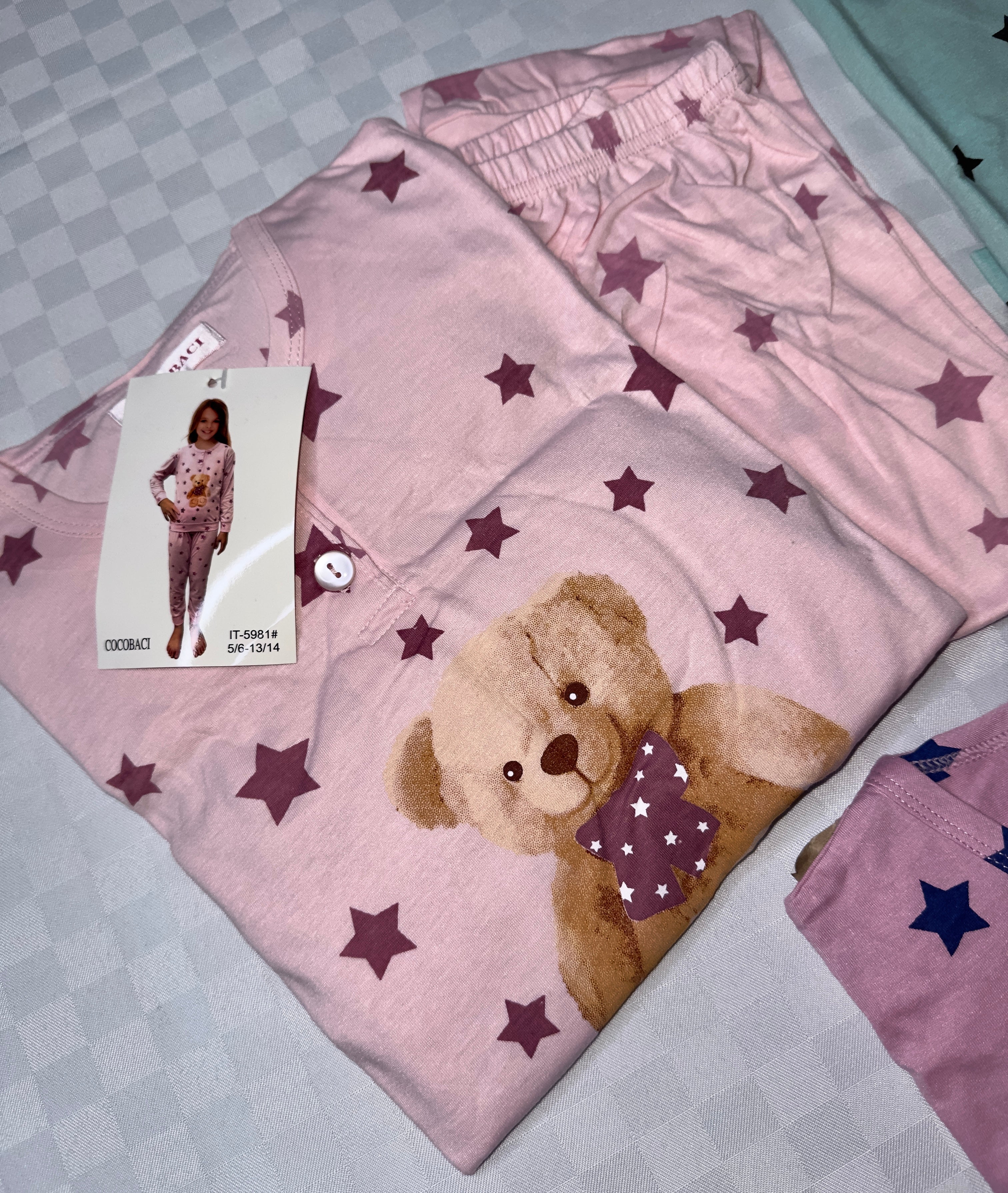 PIGIAMA BIMBA IN COTONE MANICA LUNGA E PANTALONE LUNGO.