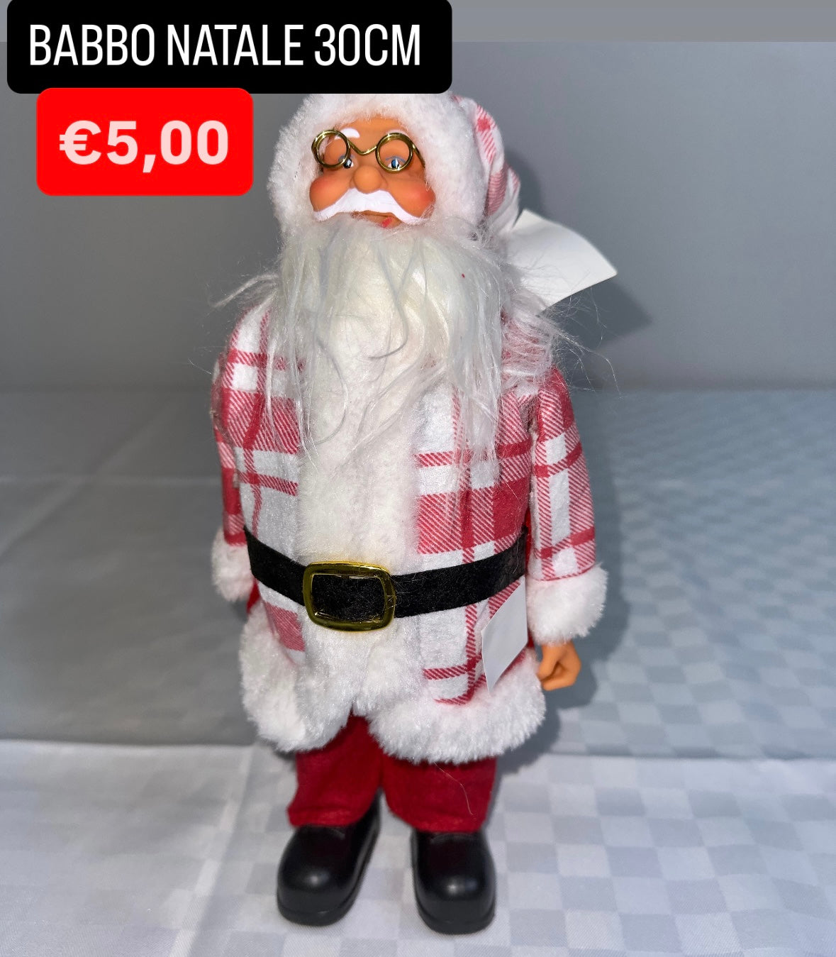 DECORAZIONE NATALIZIA BABBO NATALE 30cm