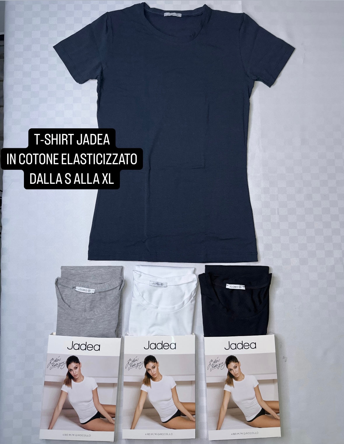 T-SHIRT SOTTOGIACCA JADEA IN COTONE ELASTICIZZATO