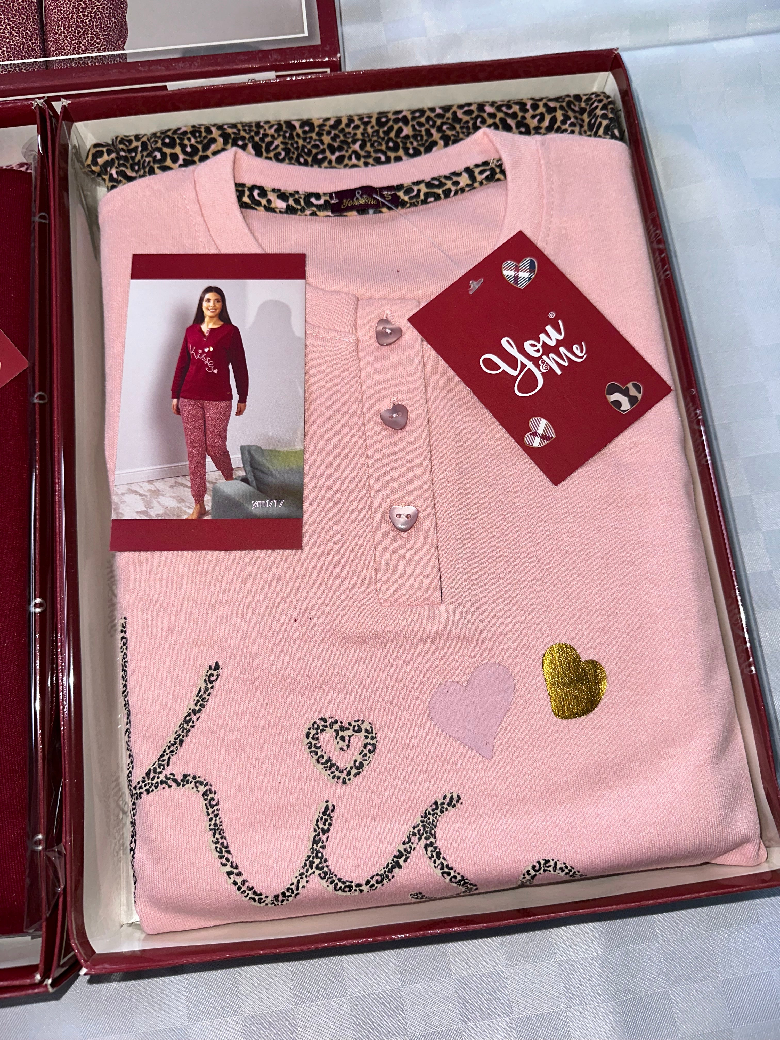 PIGIAMA DONNA IN COTONE CALDO Manica lunga e Pantalone lungo