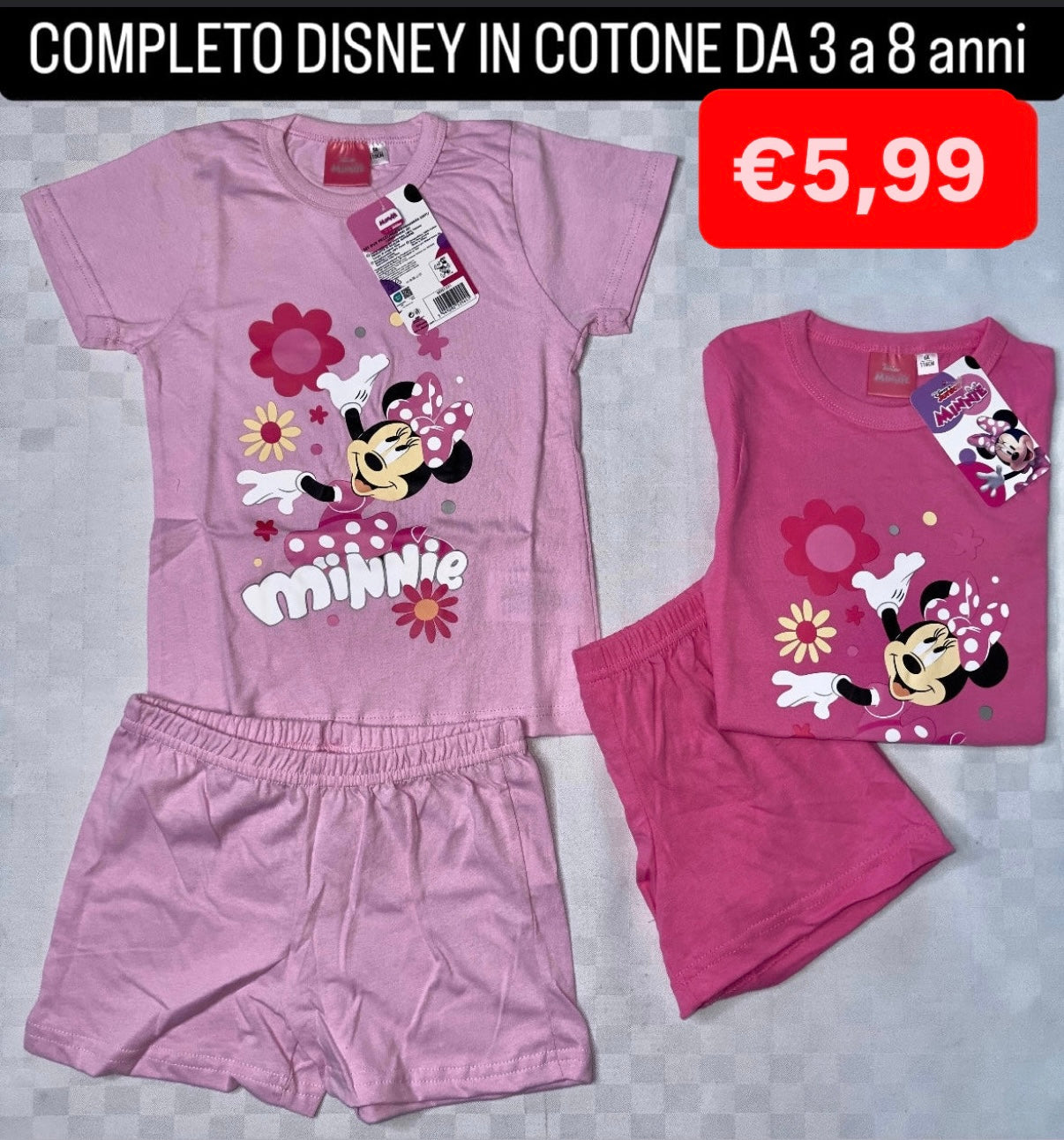 PIGIAMA IN COTONE BIMBA Mezza Manica e Pantaloncino