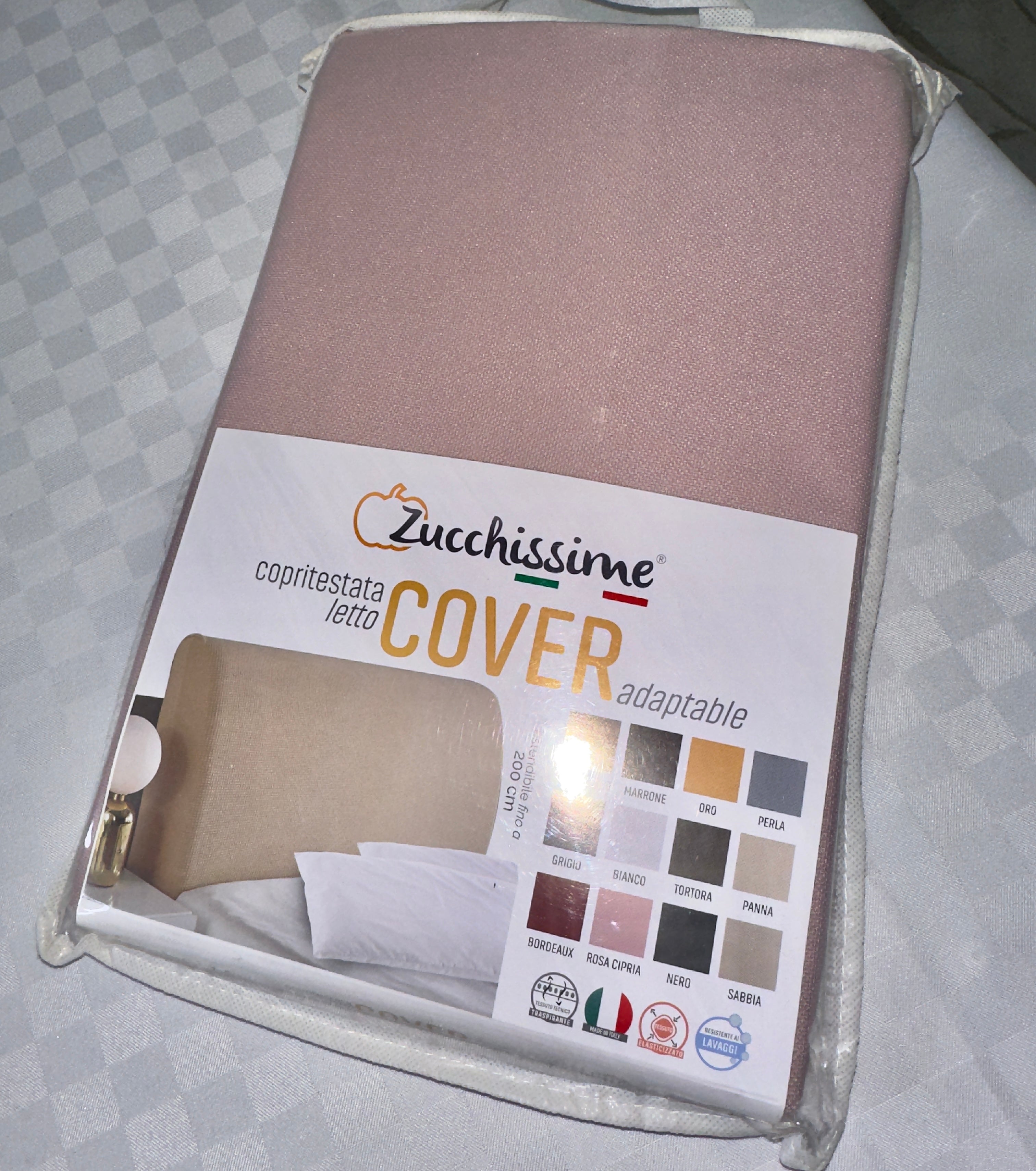 COPRITESTATA PER LETTO IN COTONE ESTENDIBILE FINO A 200cm