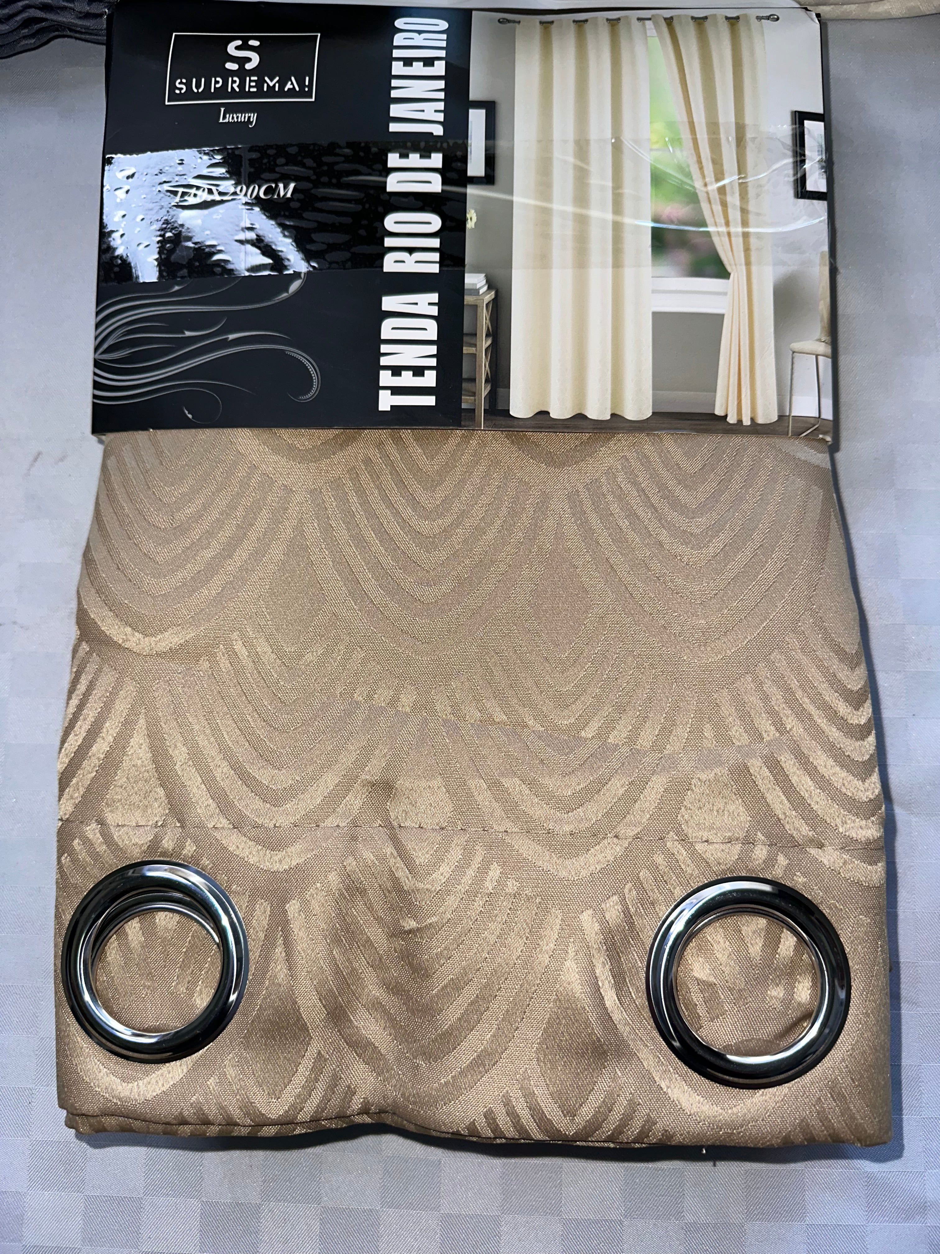 COPPIA DI TENDE PER INTERNI TESSUTO COPRENTE CONFEZIONE DA 2 TELI (OGNI TELO MISURA 140x290cm)art. Rio de Janeiro