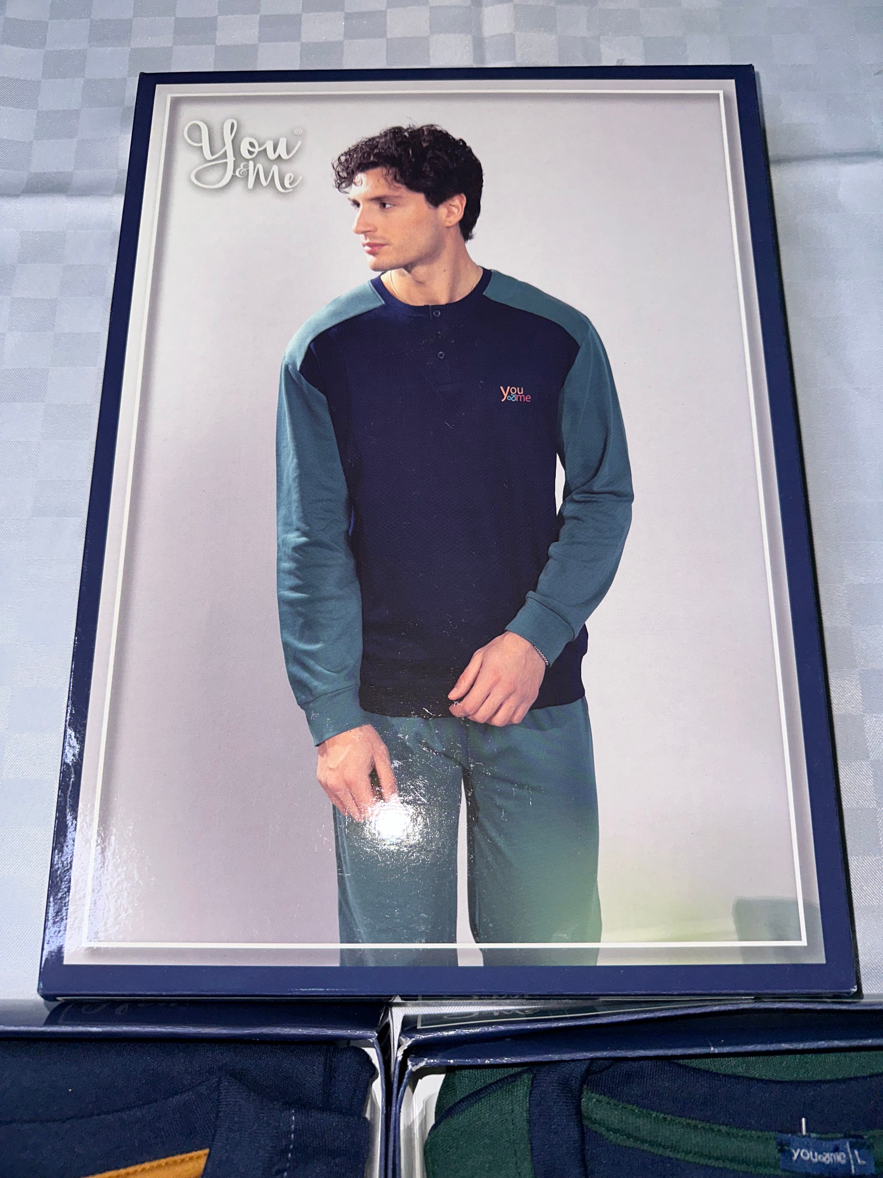 PIGIAMA UOMO IN COTONE CALDO Manica lunga e Pantalone lungo