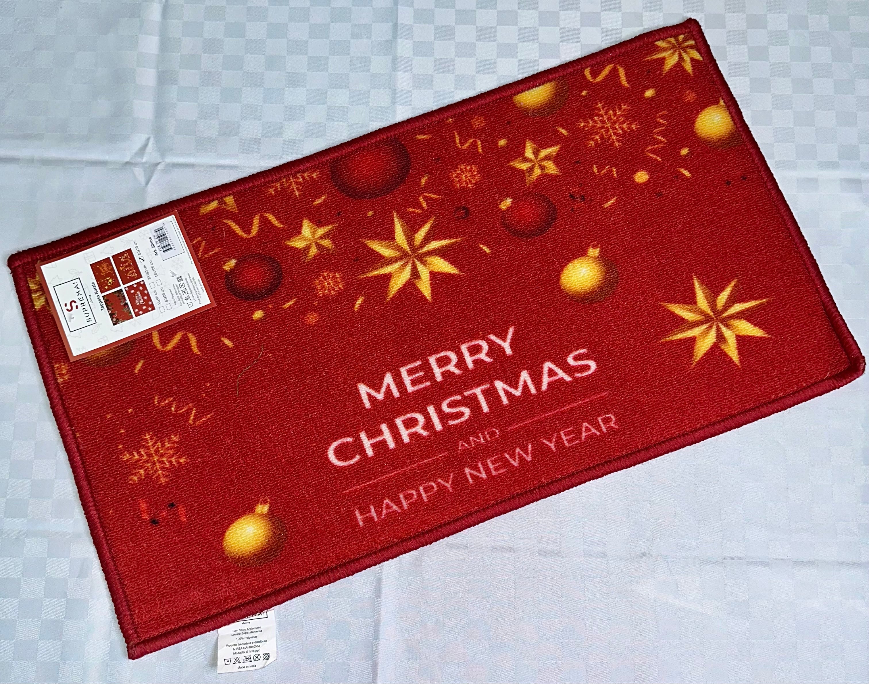 TAPPETO NATALIZIO ANTISCIVOLO misura 40x70cm