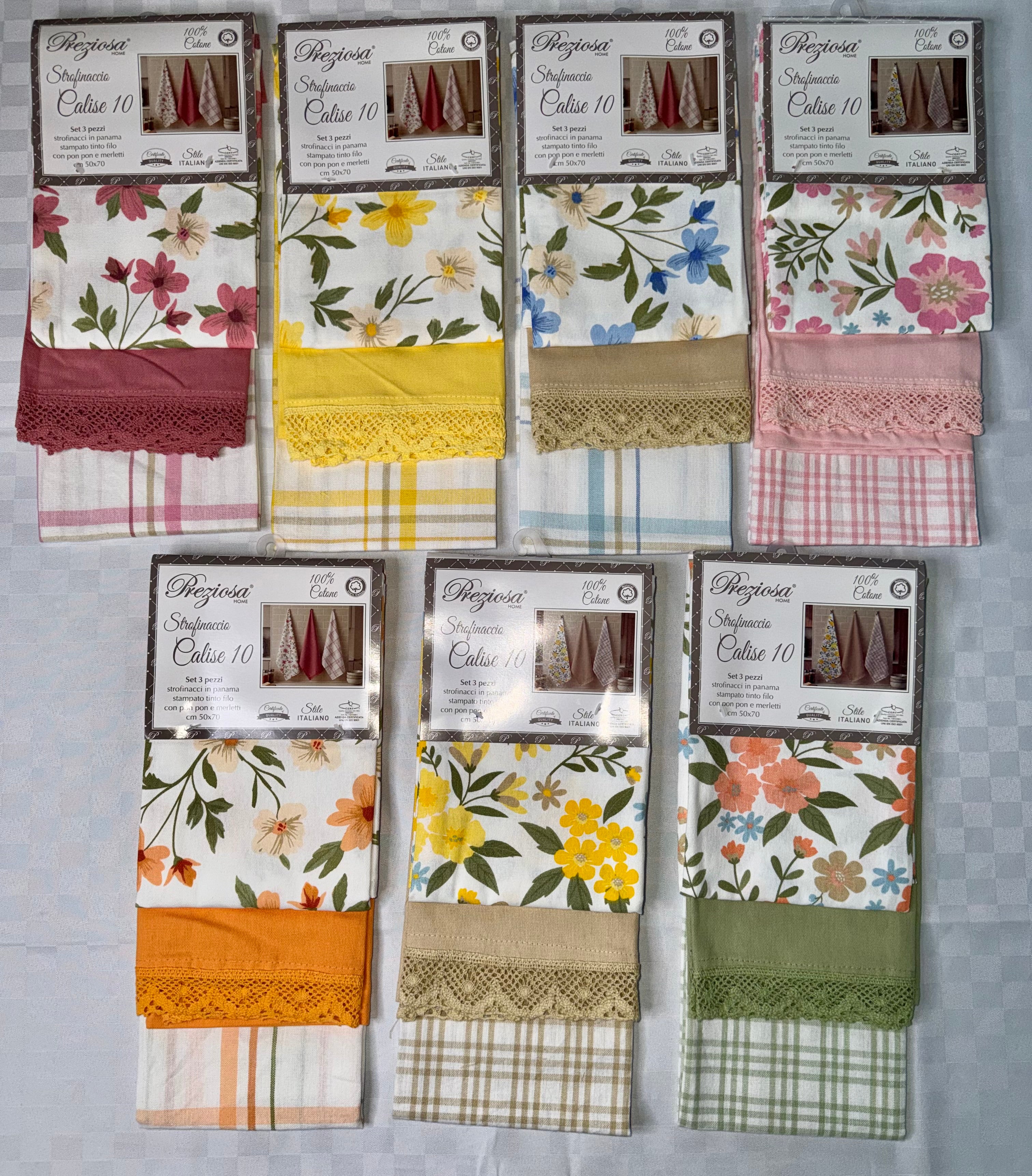 STROFINACCI CUCINA CONFEZIONE DA 3 PEZZI IN COTONE 100%