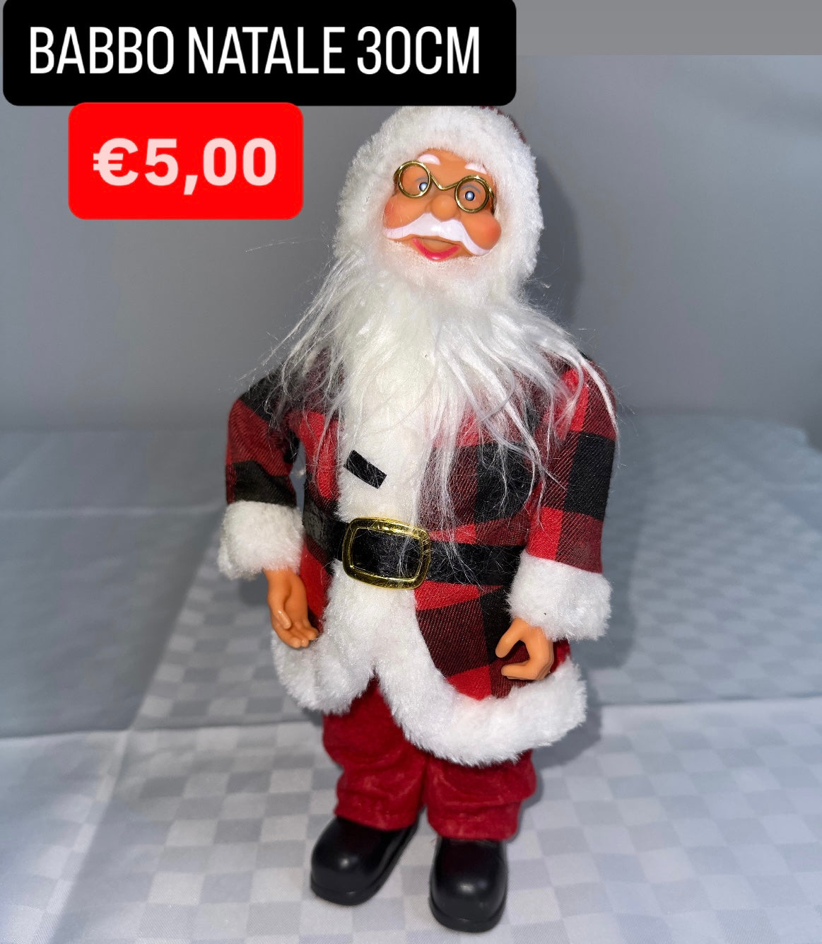 DECORAZIONE NATALIZIA BABBO NATALE 30cm
