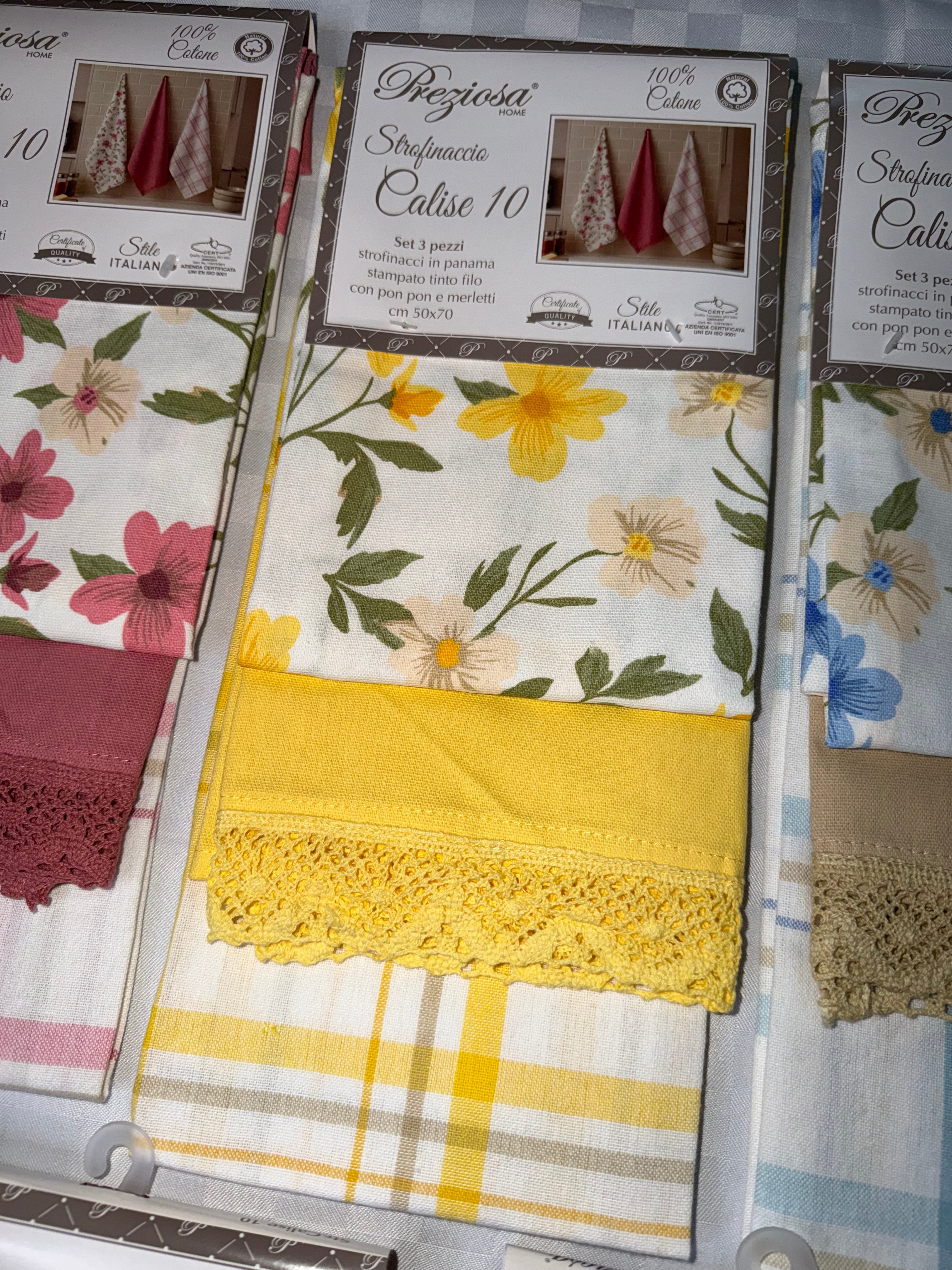 STROFINACCI CUCINA CONFEZIONE DA 3 PEZZI IN COTONE 100%