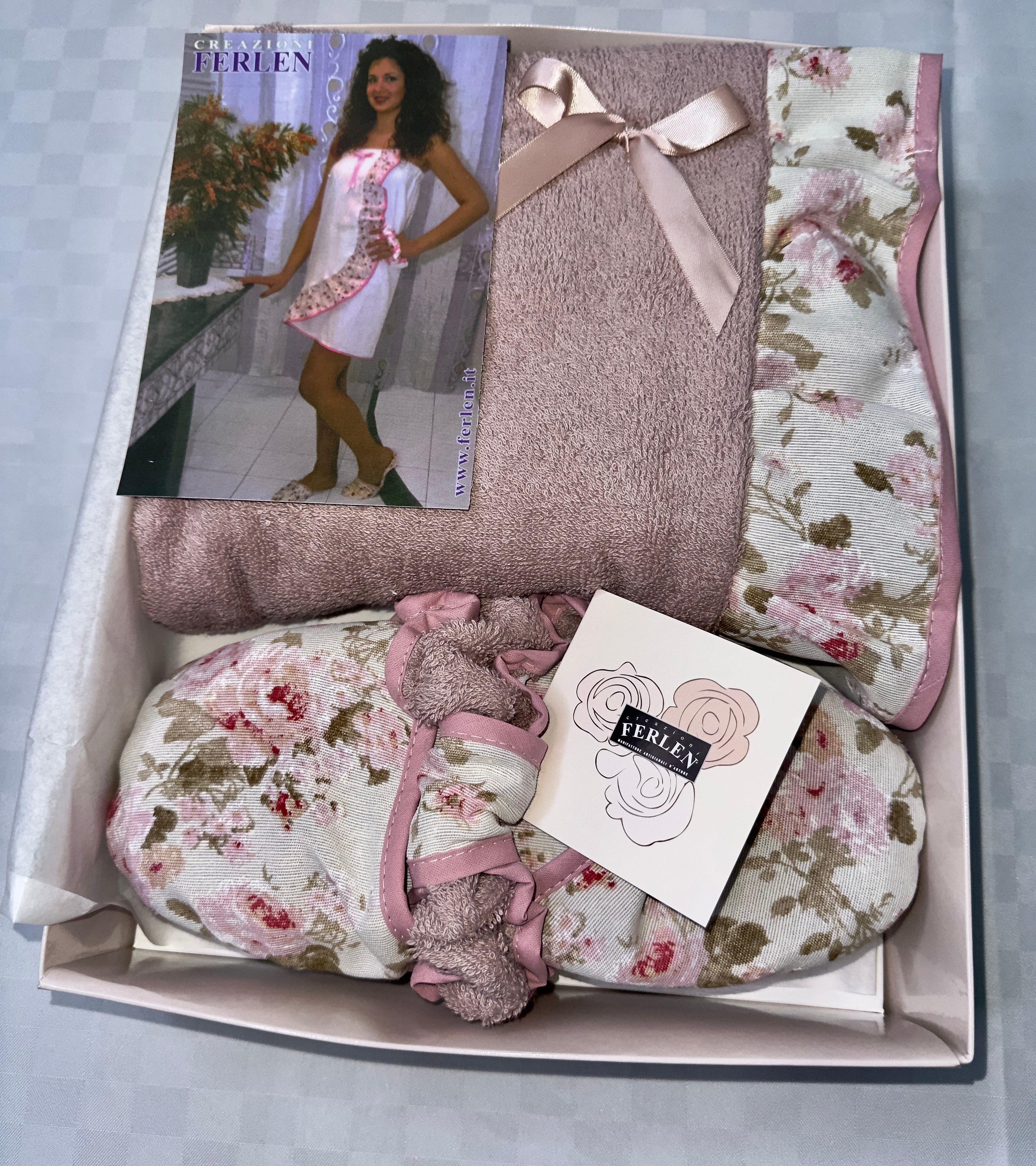 SET PAREO BAGNO 3 PEZZI IN SPUGNA Pareo Bagno, Fascia per Capelli e CIABBATINE