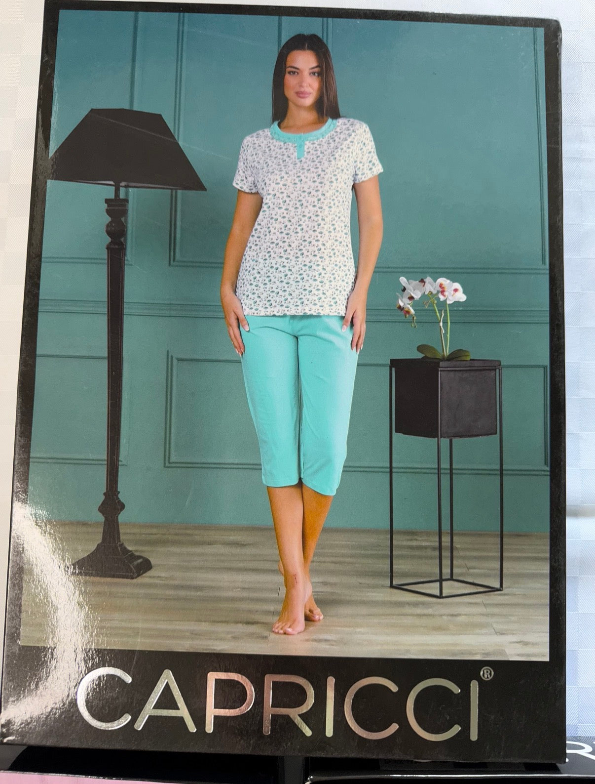 PIGIAMA DONNA CALIBRATO Mezza Manica e Pantalone a pinocchietto trequarti dalla 3XL alla 5XL in 100% cotone