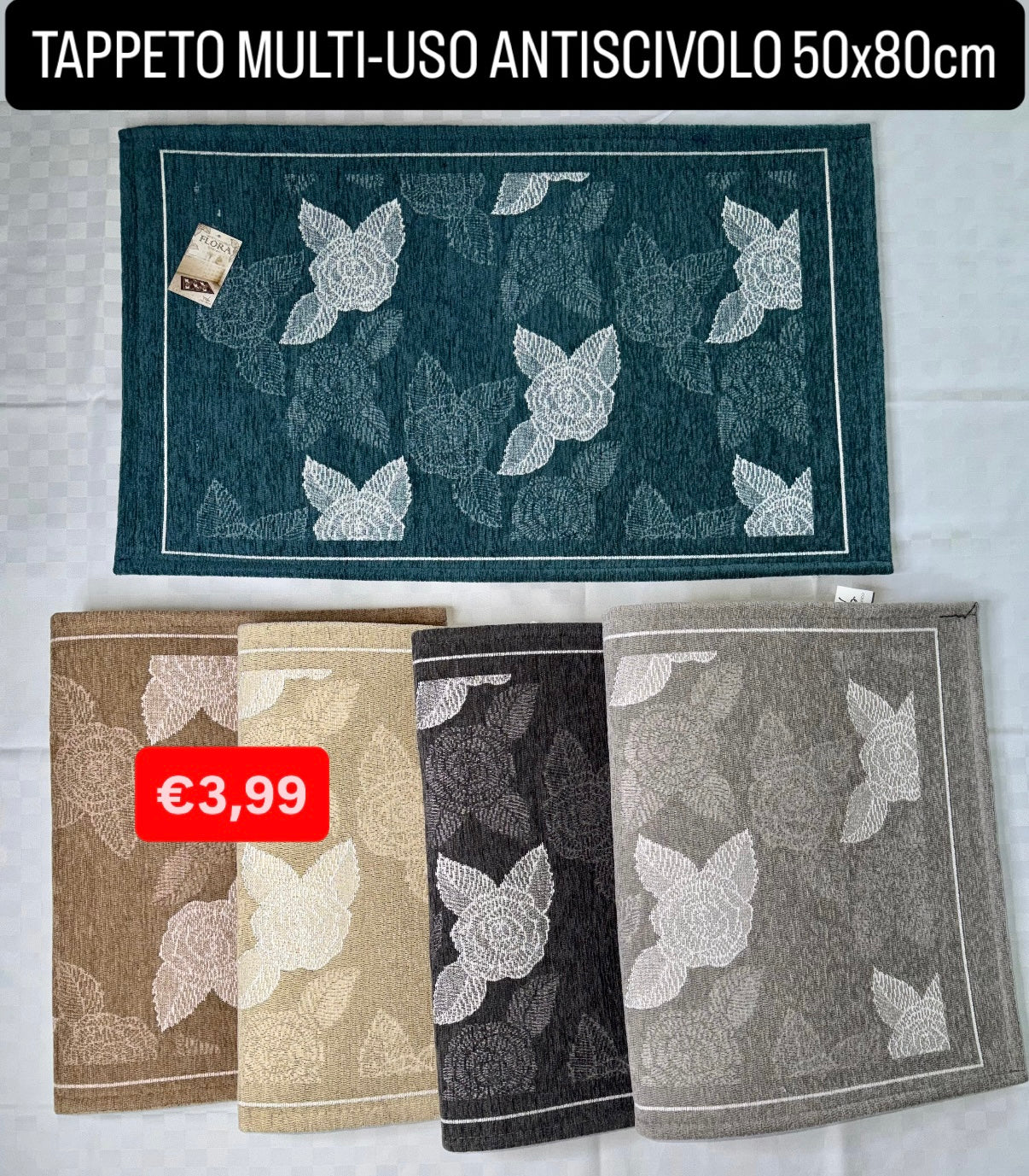 TAPPETO MULTI-USO ANTISCIVOLO misura 50x80cm