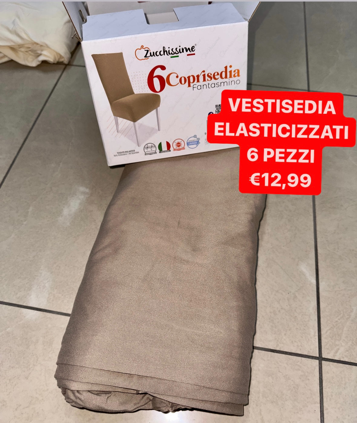 VESTISEDIA SET DA 6 PEZZI ELASTICIZZATI.