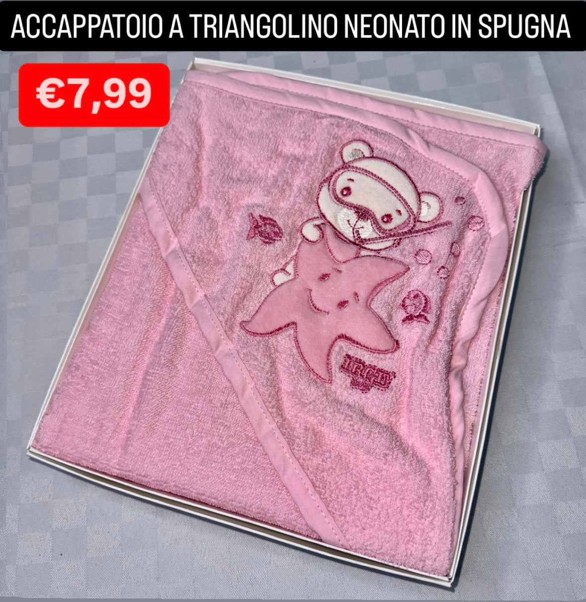 ACCAPPATOIO A TRIANGOLINO NEONATO IN SPUGNA Taglia unica