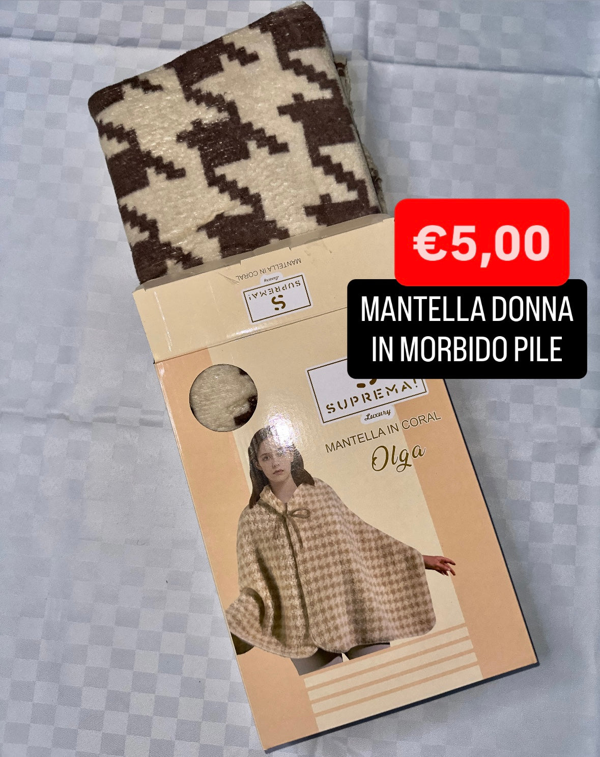 MANTELLA DONNA IN MORBIDO PILE