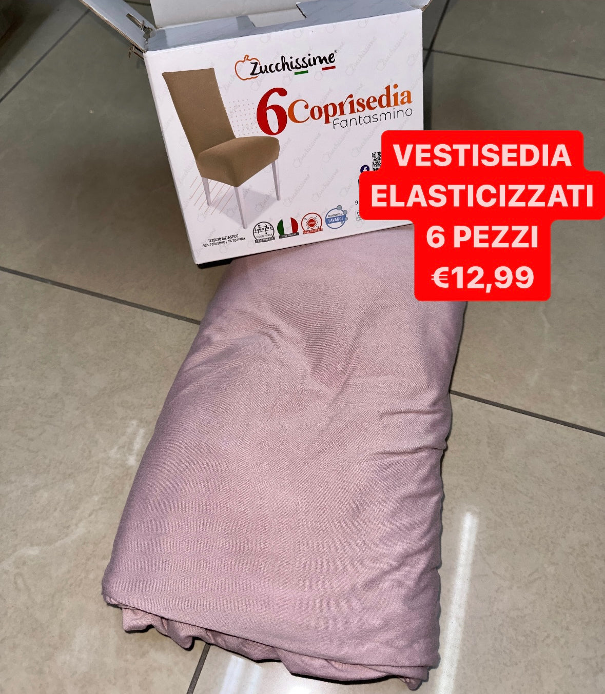 VESTISEDIA SET DA 6 PEZZI ELASTICIZZATI.