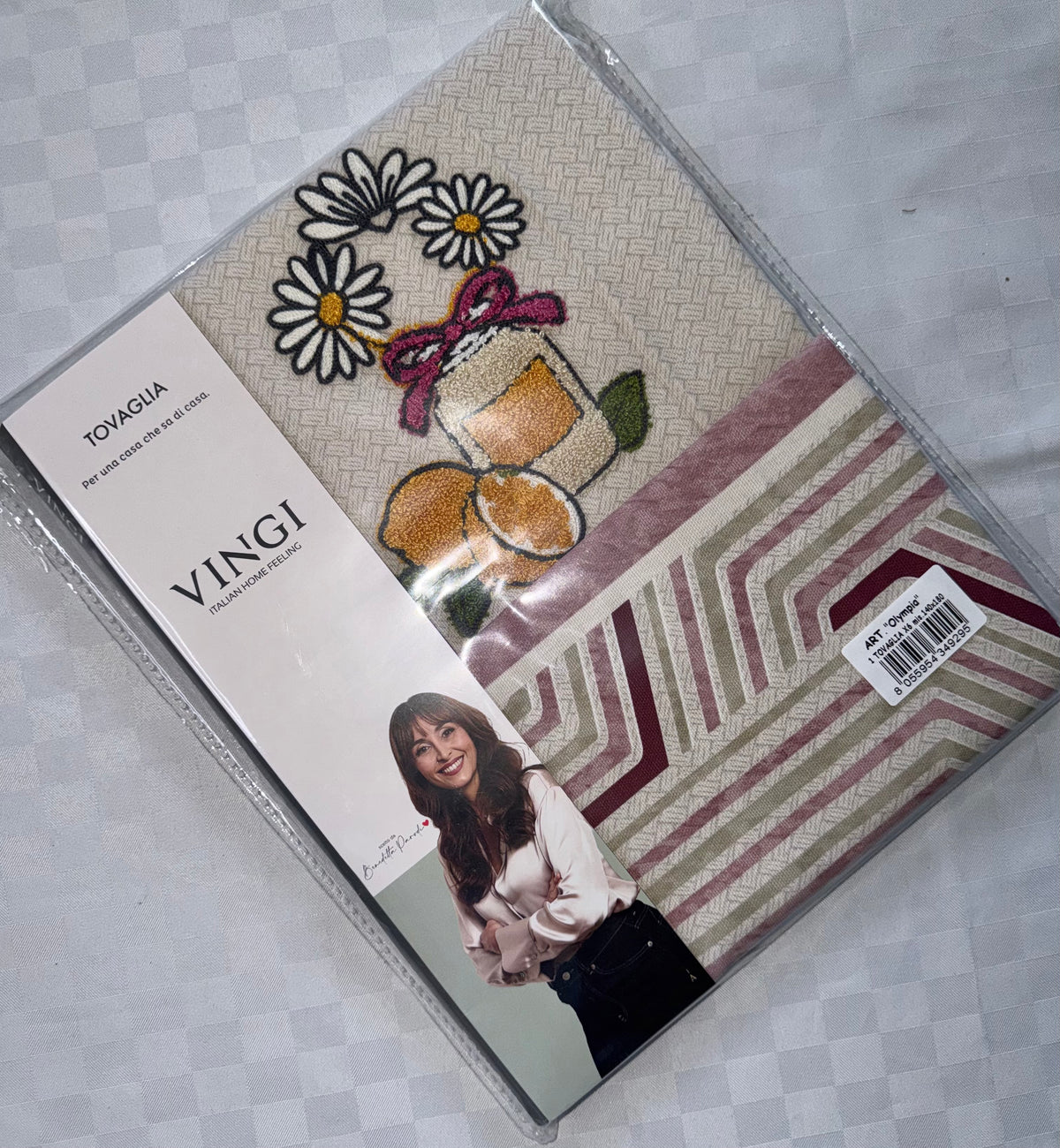 TOVAGLIA DA TAVOLA VINGI CON RICAMO IN COTONE 100%