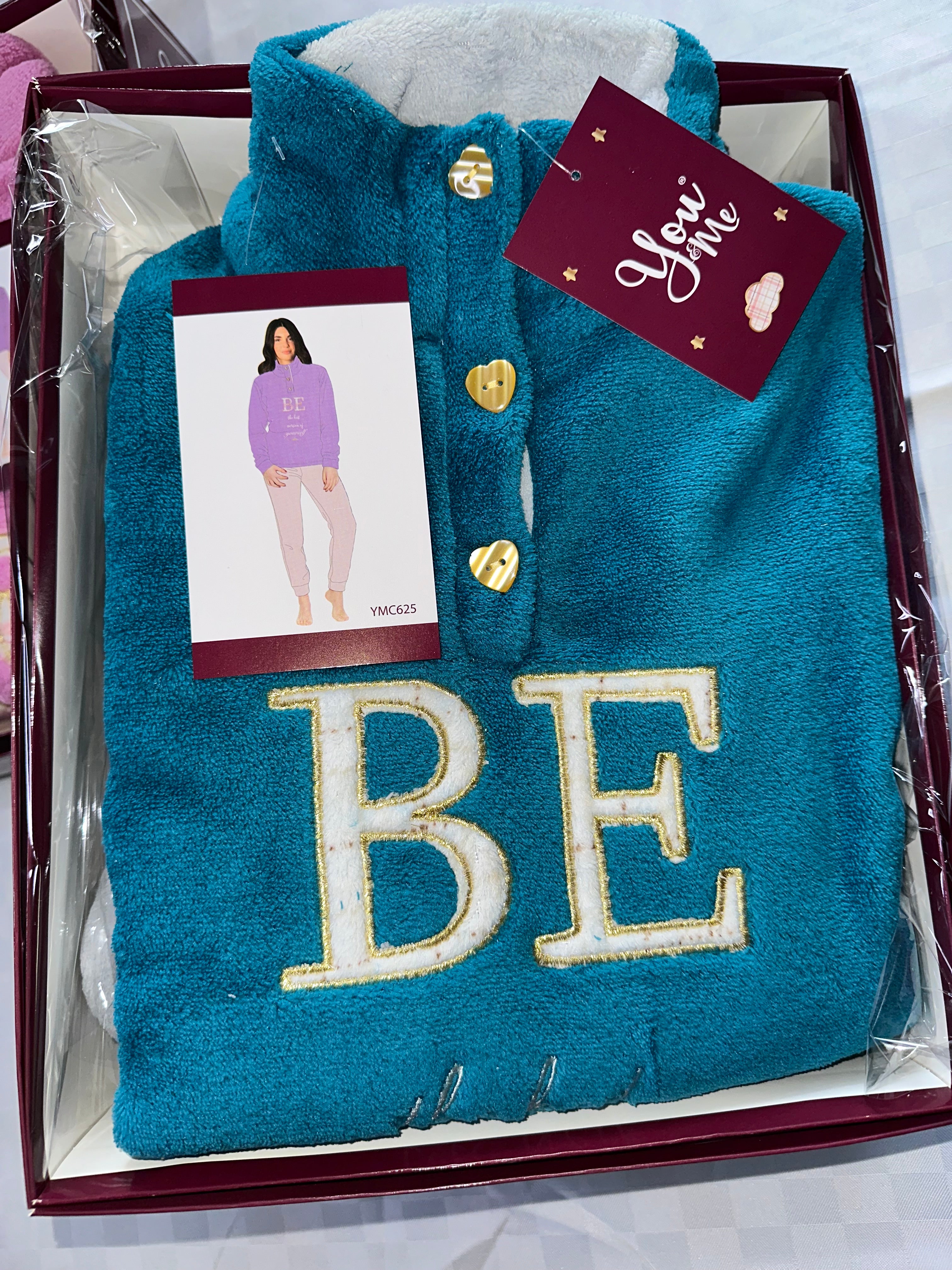 PIGIAMA DONNA IN MORBIDO PILE Manica Lunga e Pantalone lungo