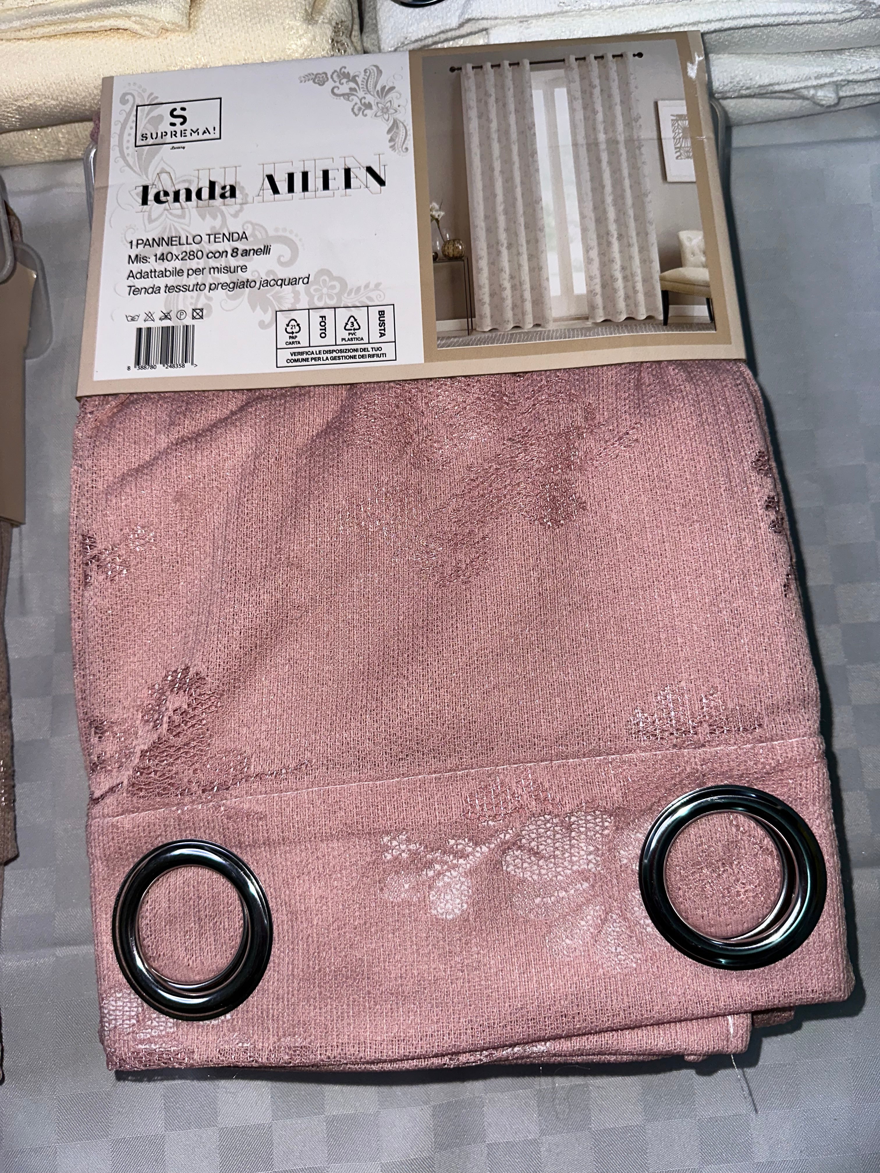 COPPIA DI TENDE PER INTERNI VELATE CONFEZIONE DA 2 TELI (OGNI TELO MISURA 140x280cm)art. Aileen