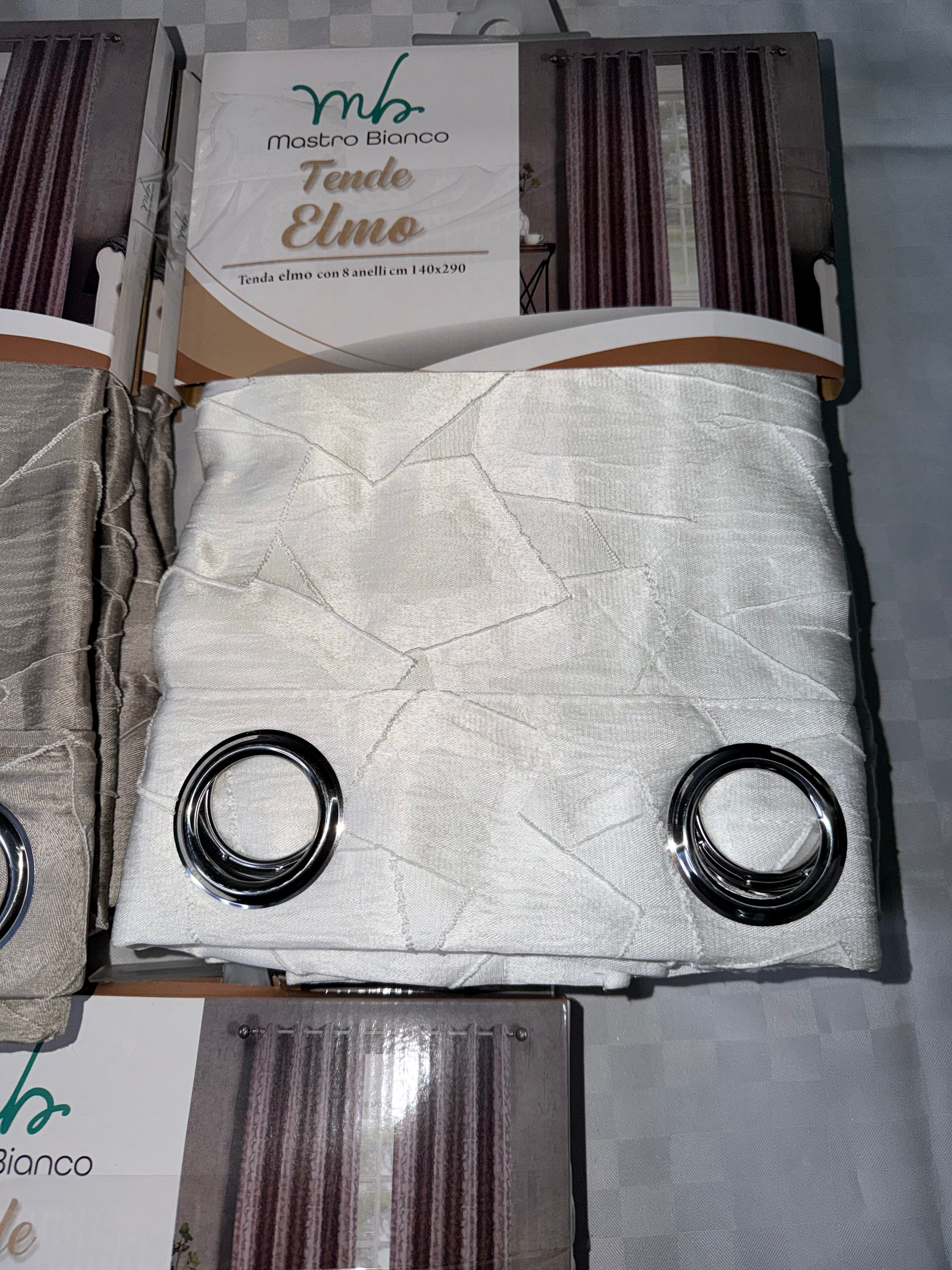 COPPIA DI TENDE PER INTERNI TESSUTO COPRENTE CONFEZIONE DA 2 TELI (OGNI TELO MISURA 140x290cm)art. Elmo