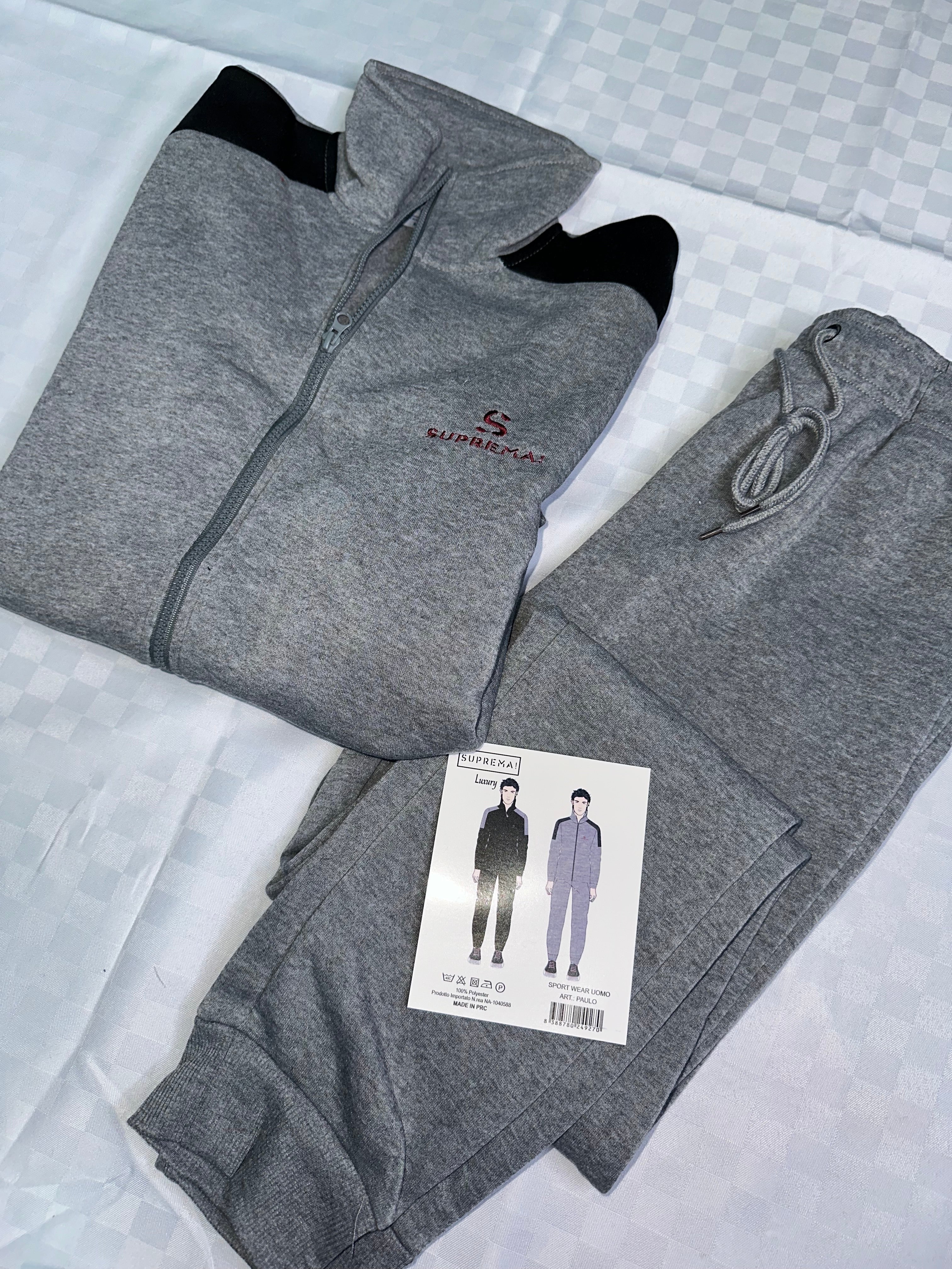 TUTA UOMO FELPATA ALL'INTERNO