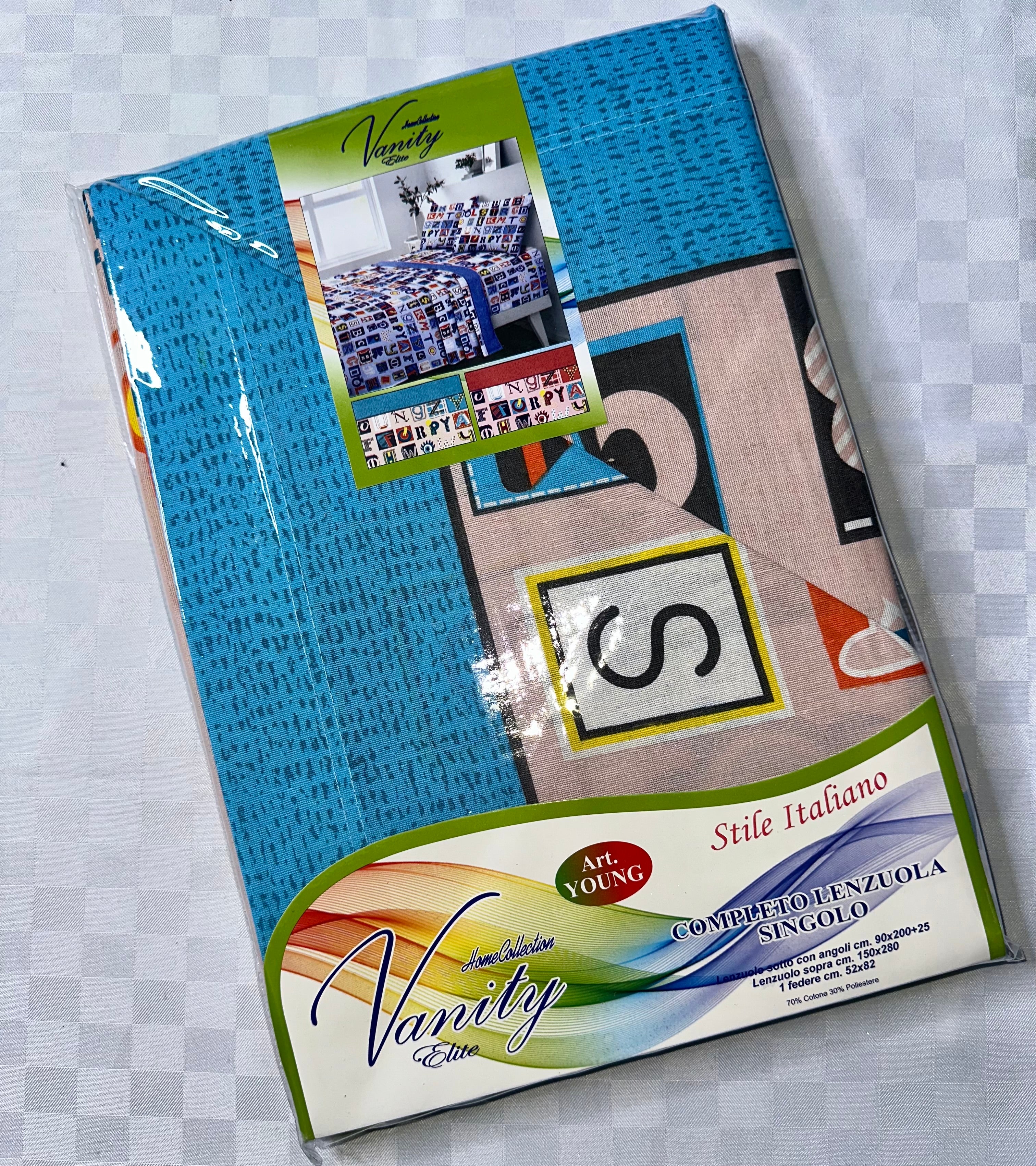 COMPLETO LENZUOLA PER LETTO SINGOLO Polycotton Lenzuolo sopra,Lenzuolo sotto con angoli e Federa