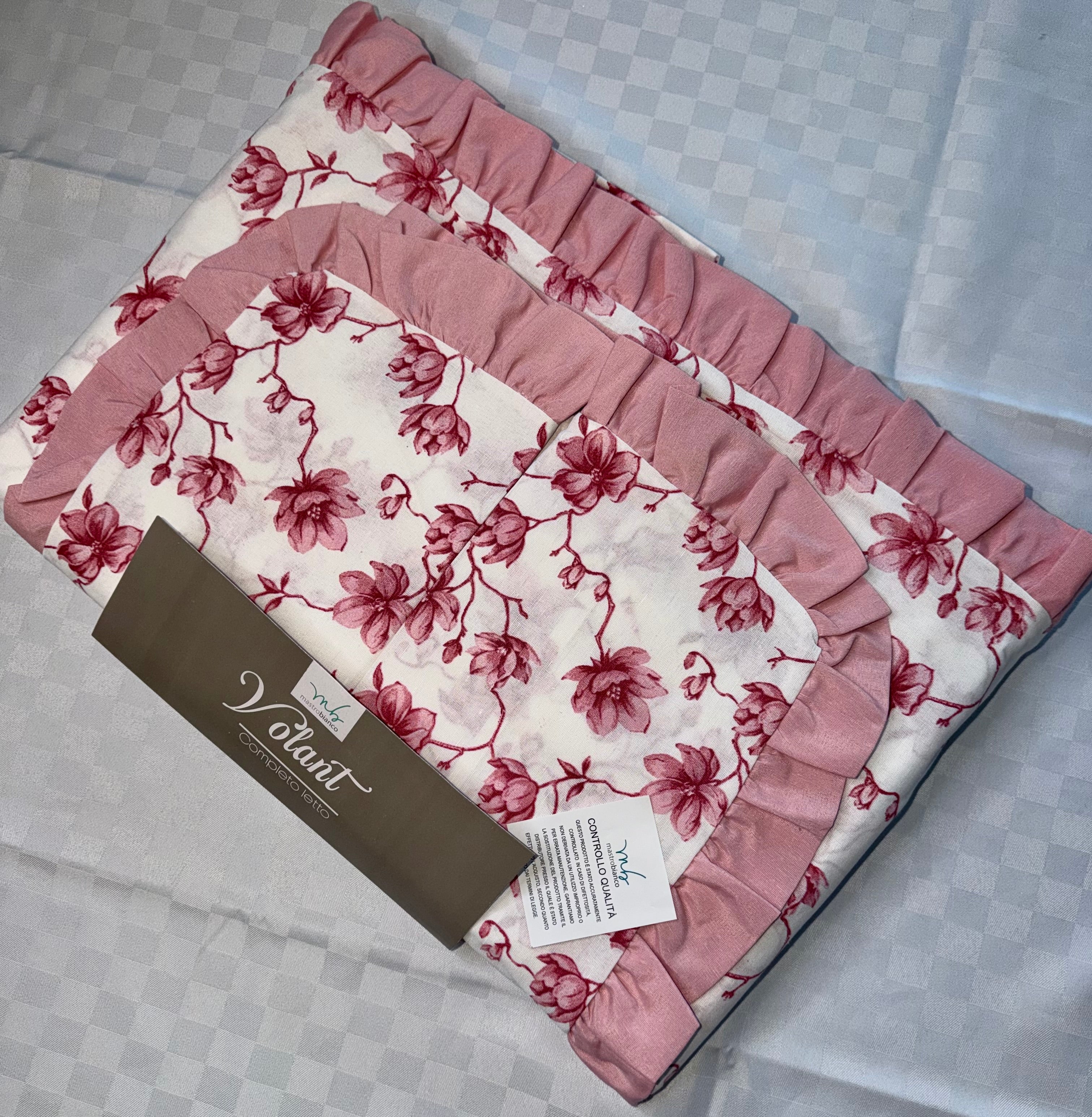 COMPLETO LENZUOLA MATRIMONIALE CON VOILANT Polycotton contiene Lenzuolo sopra, Lenzuolo sotto con angoli e due federe