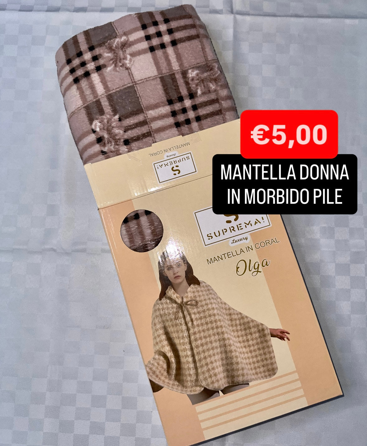 MANTELLA DONNA IN MORBIDO PILE