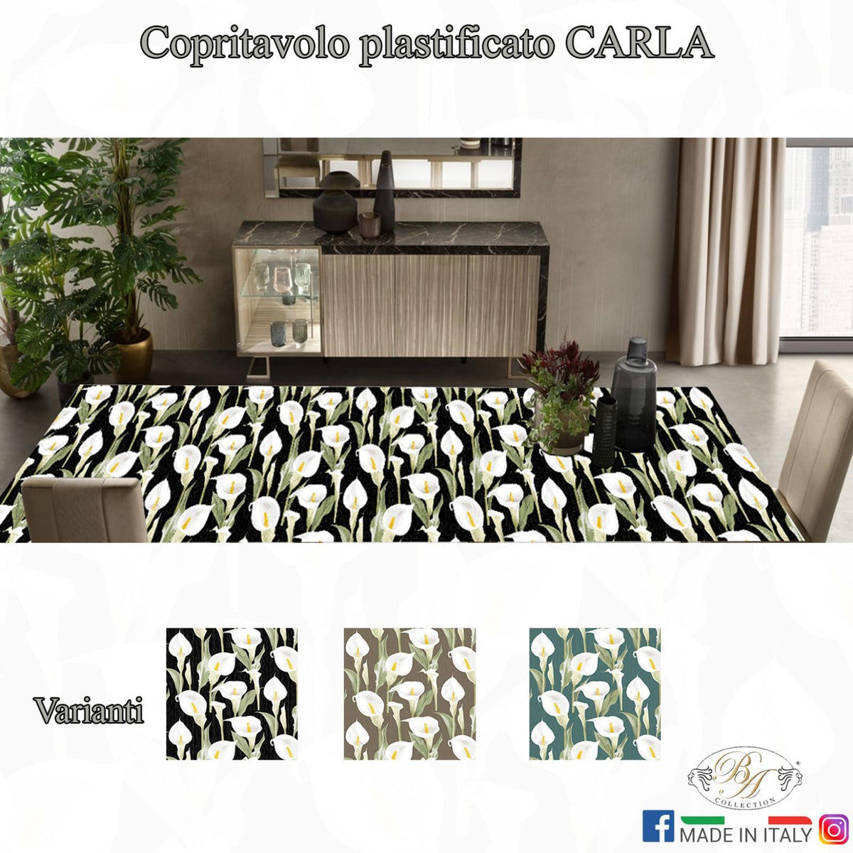 COPRITAVOLO PLASTIFICATO CON VOILANT Fantasia Carla