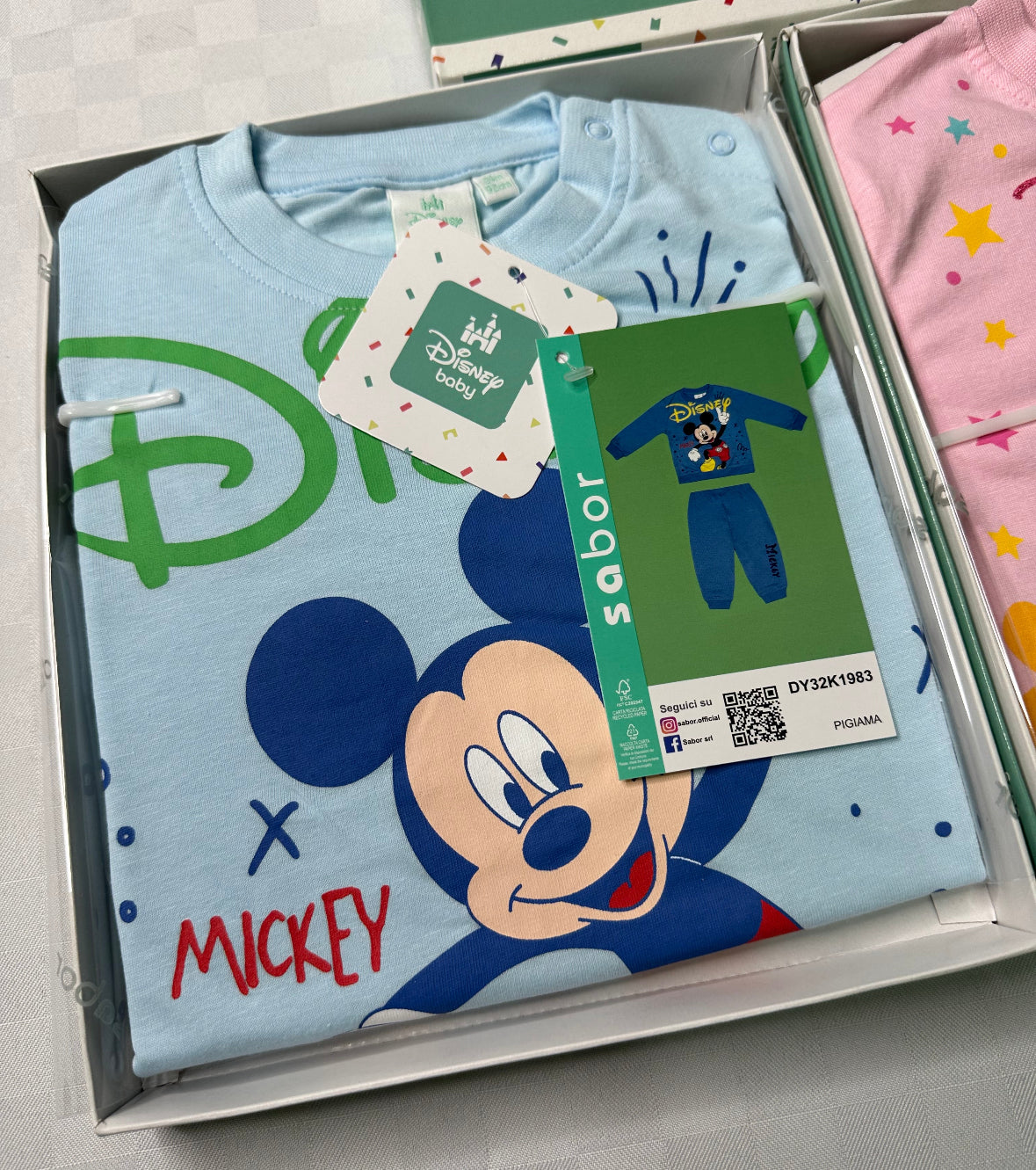 PIGIAMA NEONATO/A IN COTONE 100% Manica lunga e Pantalone lungo