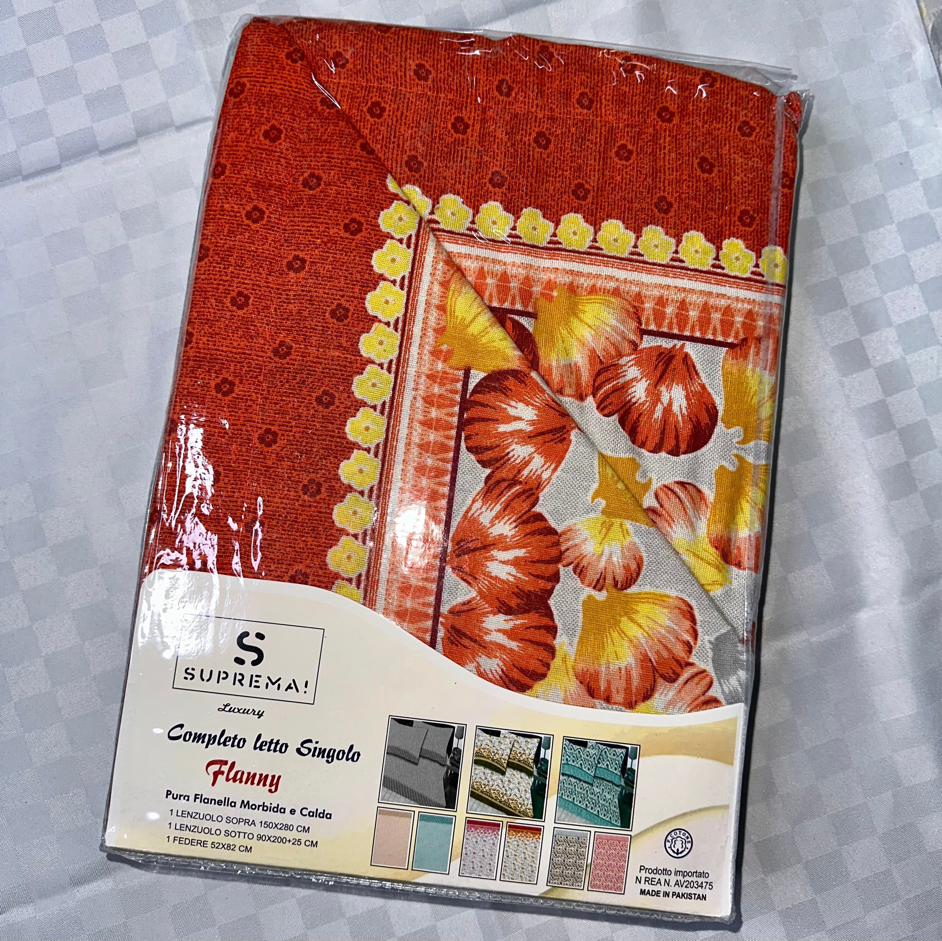 COMPLETO LENZUOLA IN FLANELLA PER LETTO SINGOLO Lenzuolo sopra,Lenzuolo sotto con angoli e Federa