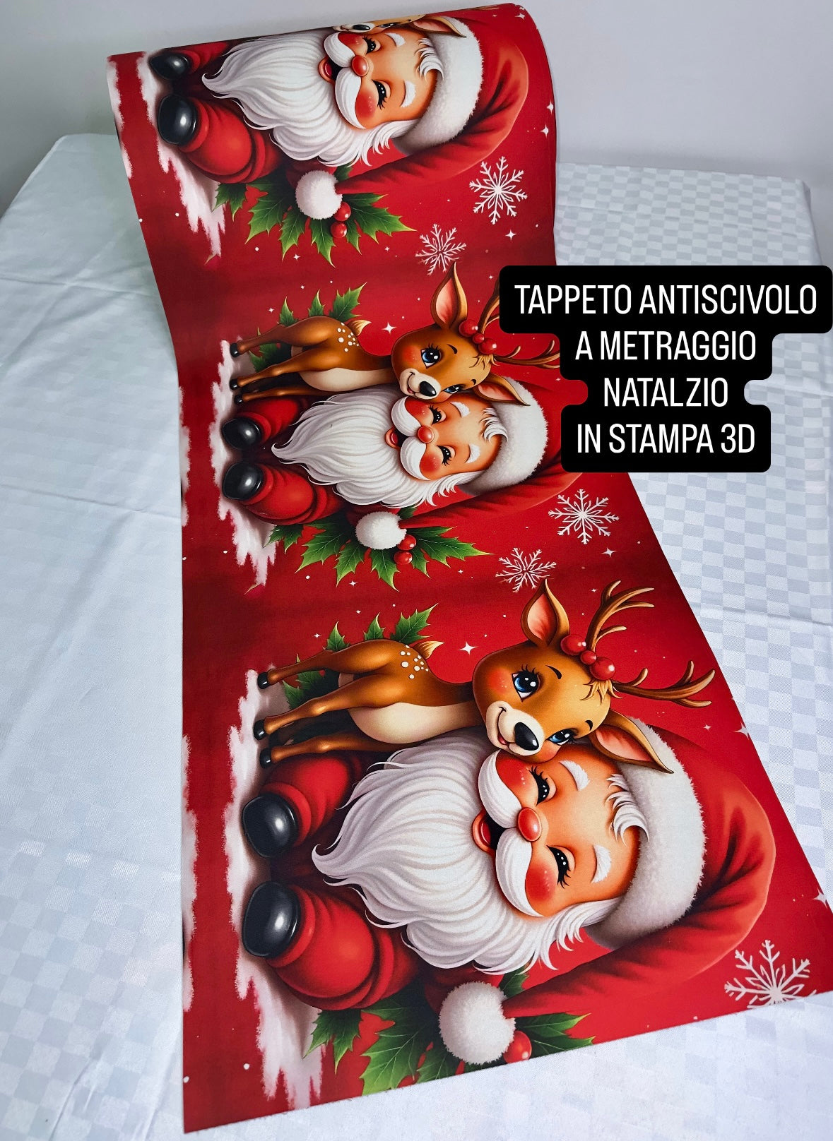 TAPPETO ANTISCIVOLO A METRAGGIO NATALIZIO