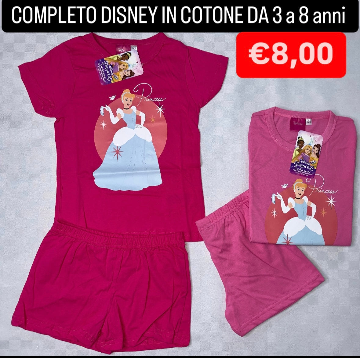 COMPLETO IN COTONE BIMBA Mezza Manica e Pantaloncino