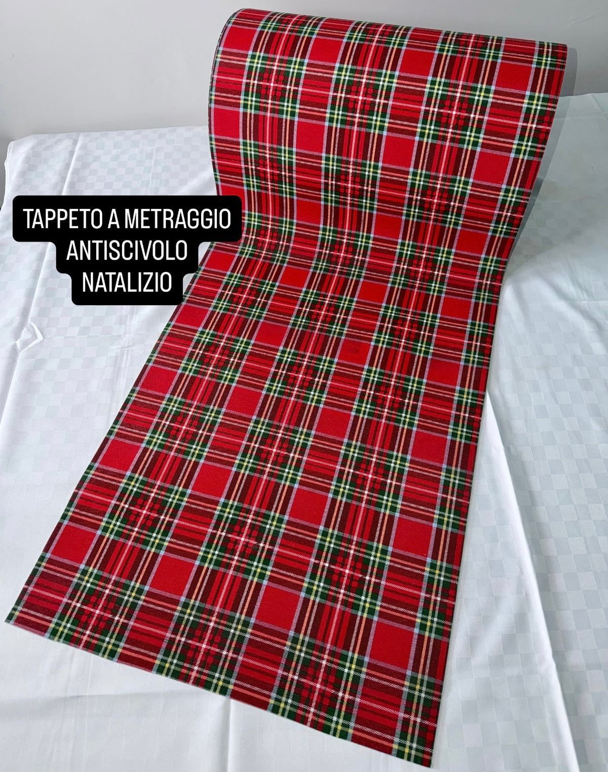 TAPPETO ANTISCIVOLO A METRAGGIO Natalizio